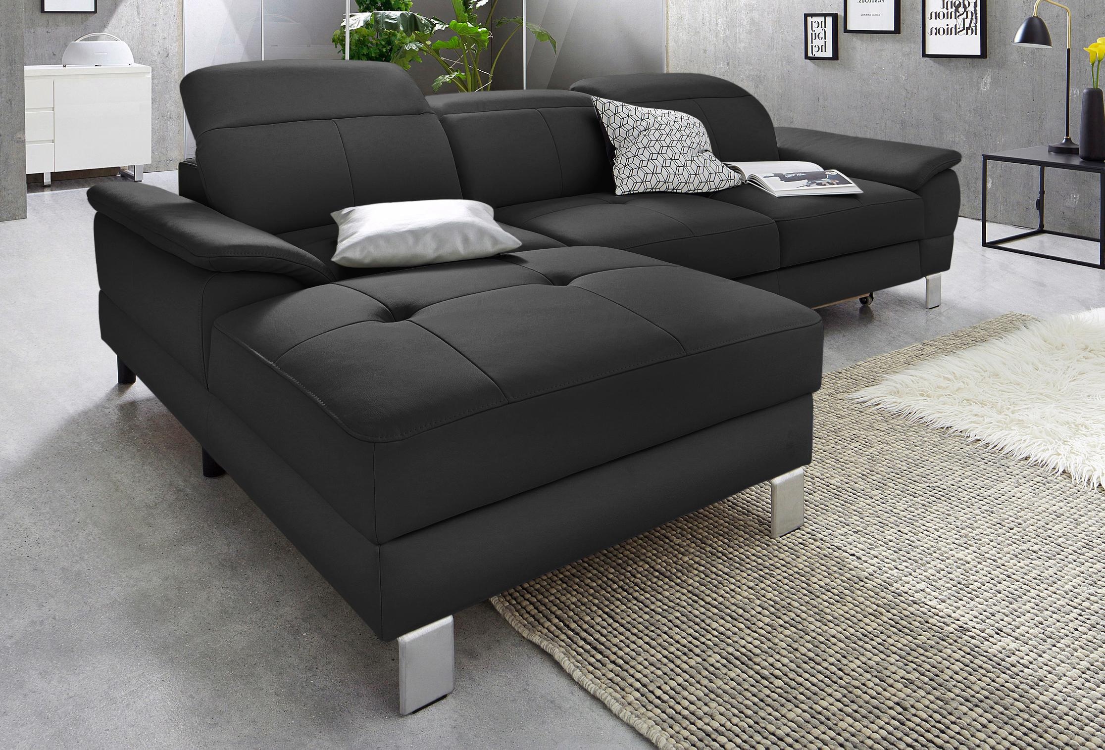 exxpo - sofa fashion Ecksofa »Mantua 2, inkl. Kopf- bzw. Rückenverstellung, bequem, L-Form«, wahlweise mit Bettfunktion und Bettkasten, tolle Verarbeitungsdetails