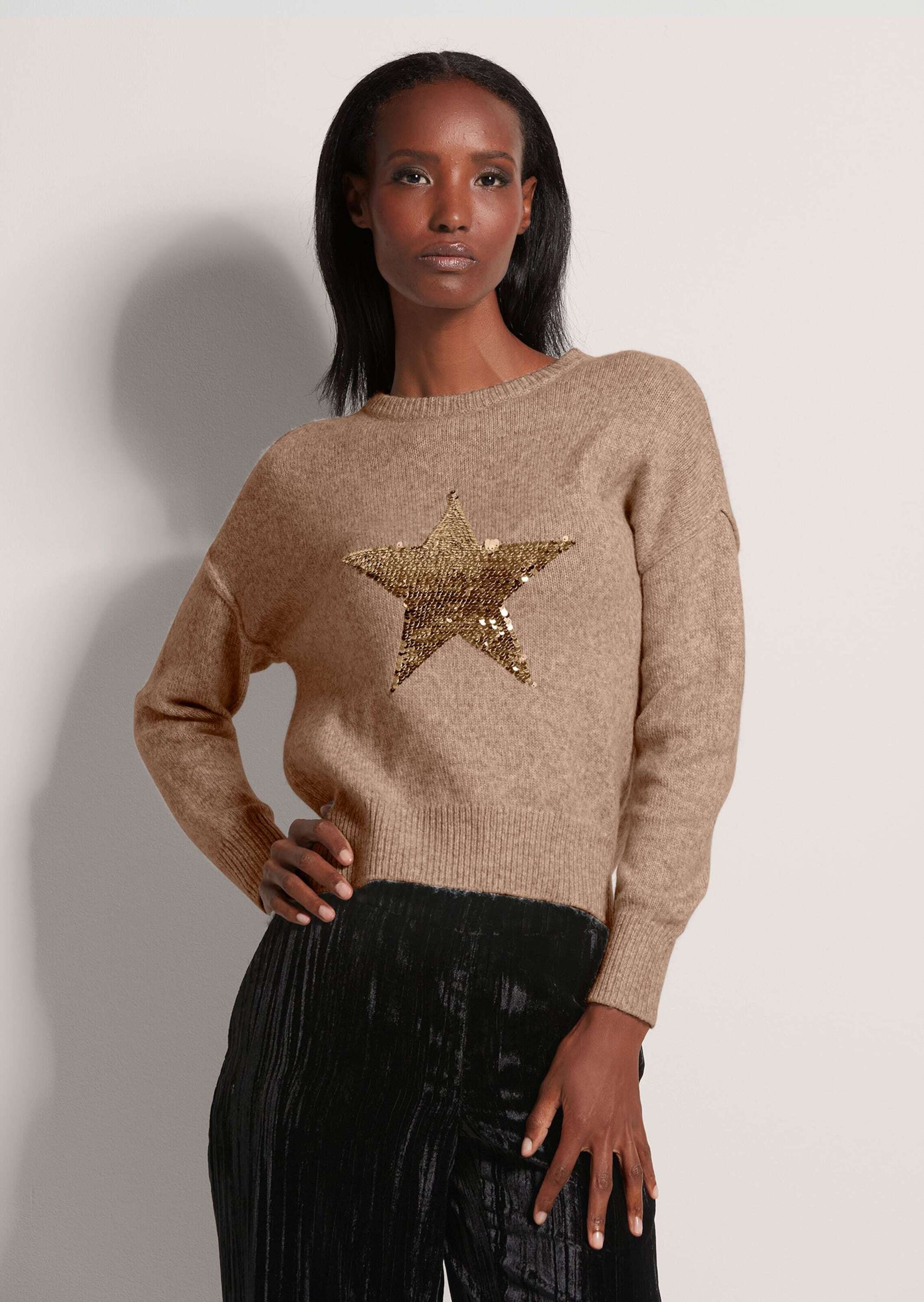 MADELEINE Longpullover "Pullover Rundhals-Pullover mit Stern" günstig online kaufen