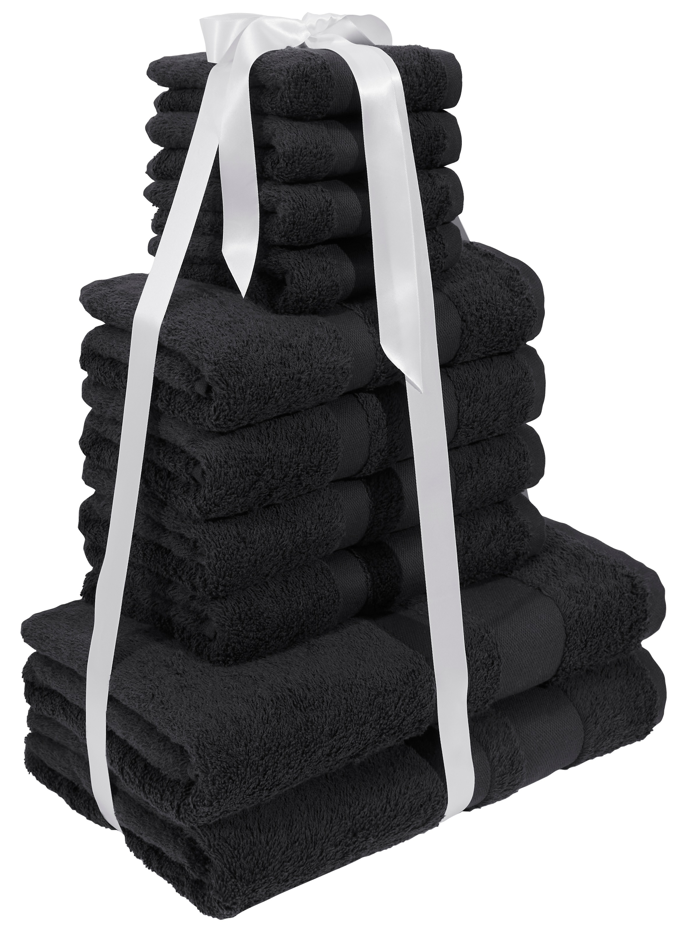 my home Handtuch Set »Vanessa, 10-tlg Handtuch-Set, in Standard- und Premium-Qualität, weich«, Set, 10 tlg., Walkfrottee, 100% Baumwolle, Duschtücher, Handtücher, Gästetücher, mit Bordüre