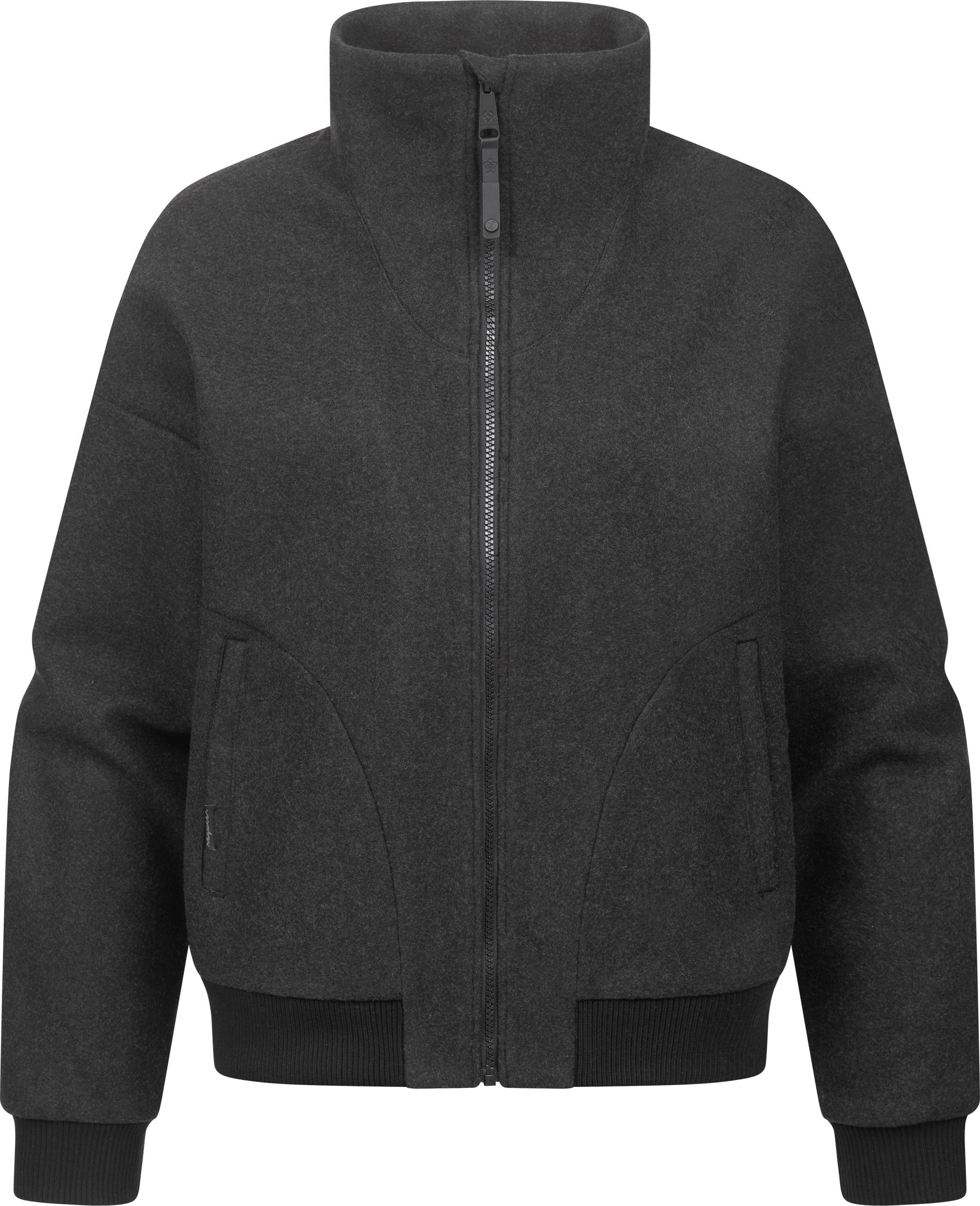 Ragwear Outdoorjacke »Toscia«, ohne Kapuze, angesagte oversized Übergangsjacke in Woll-Optik
