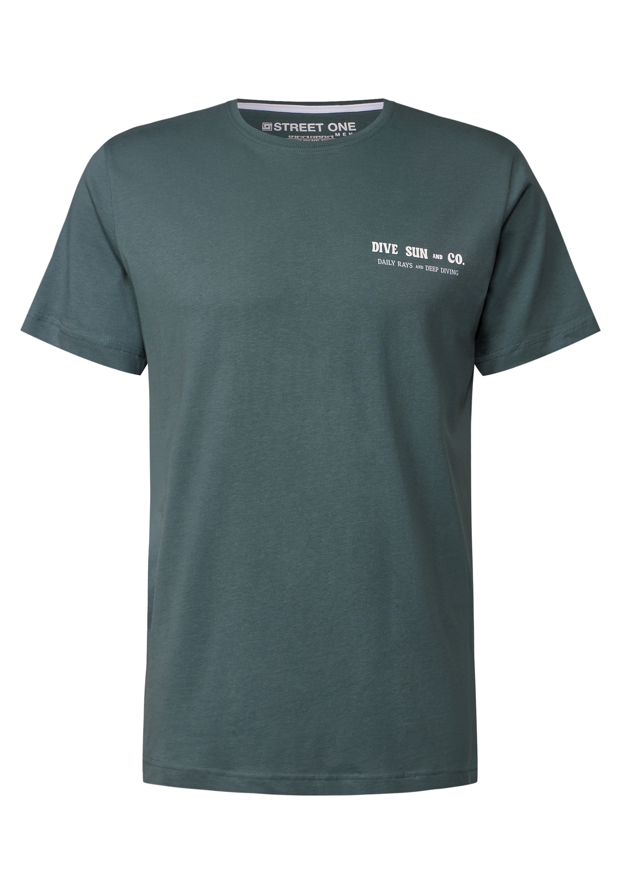 STREET ONE MEN T-Shirt, mit Rundhalsausschnitt
