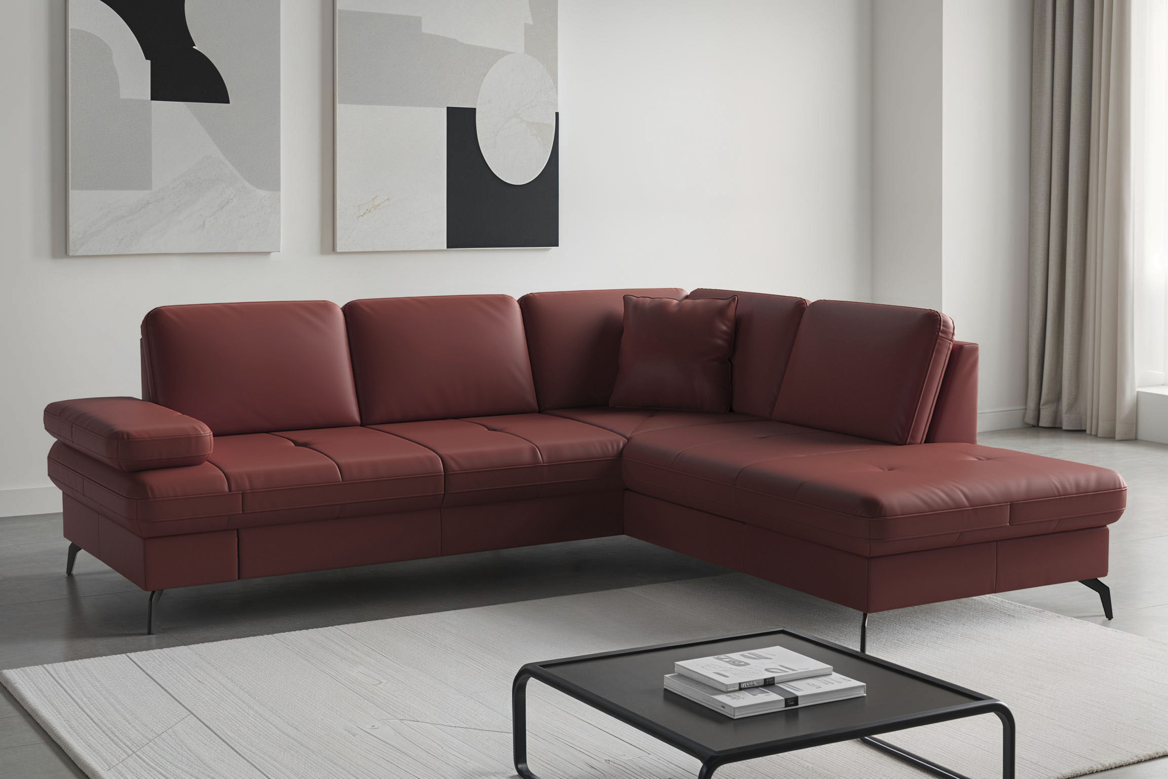sit&more Ecksofa "Morris Jubi, Ottomane, Breite 238 cm" mit Armteilfunktion, wahlweise mit Schlaffunktion