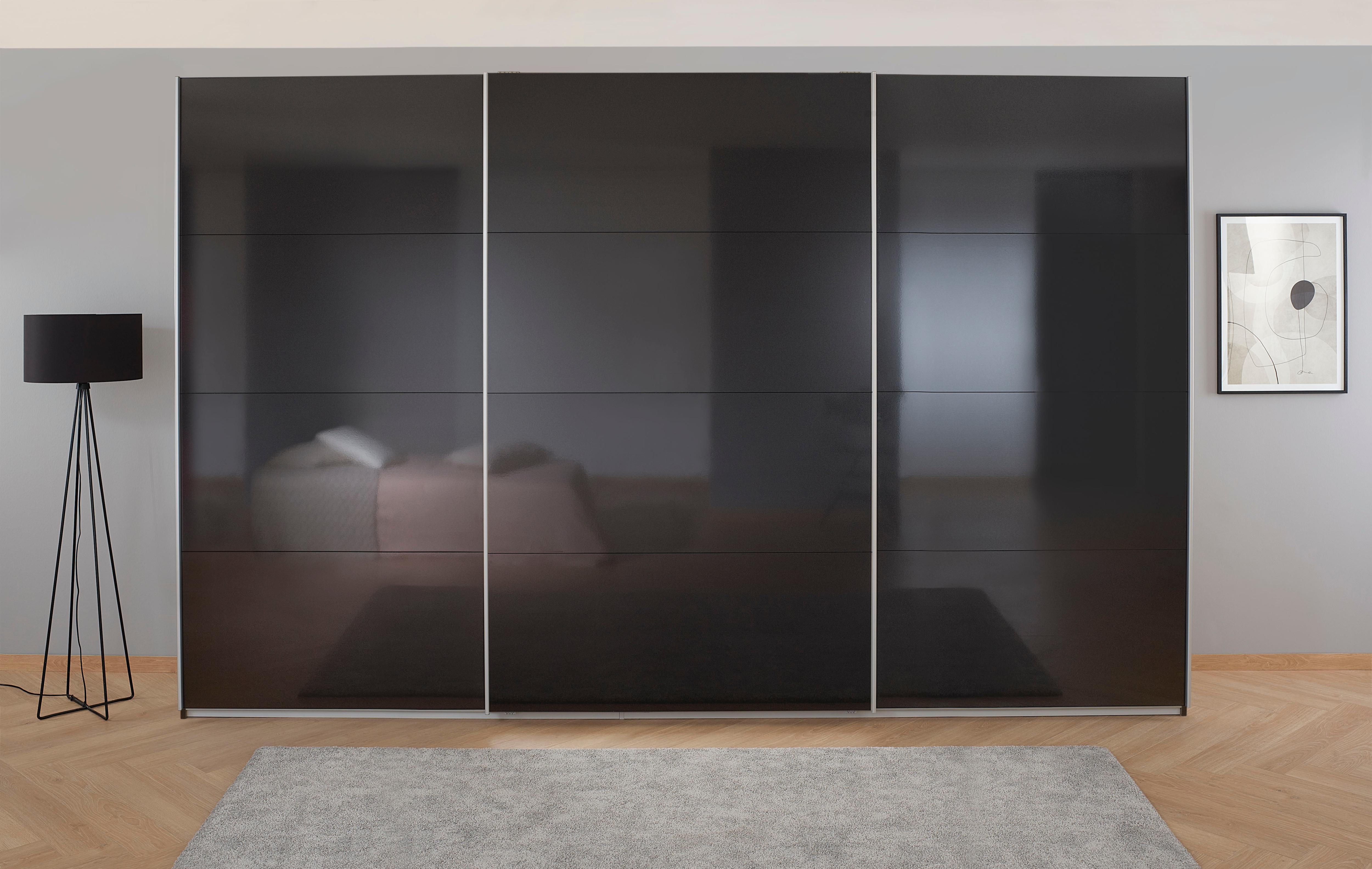 OTTO home Kleiderschrank "Mehrzweckschrank Aktenschrank Möbel Mietswohnung Schlafzimmer KOLUNA" 3 Ausstattungen BASIC/CLASSIC/PREMIUM (inkl. SOFT-CLOSE-FUNKTION), Breiten 203/271/315/360cm Höhen 210/229 Hochglanzfront MADE IN GERMANY