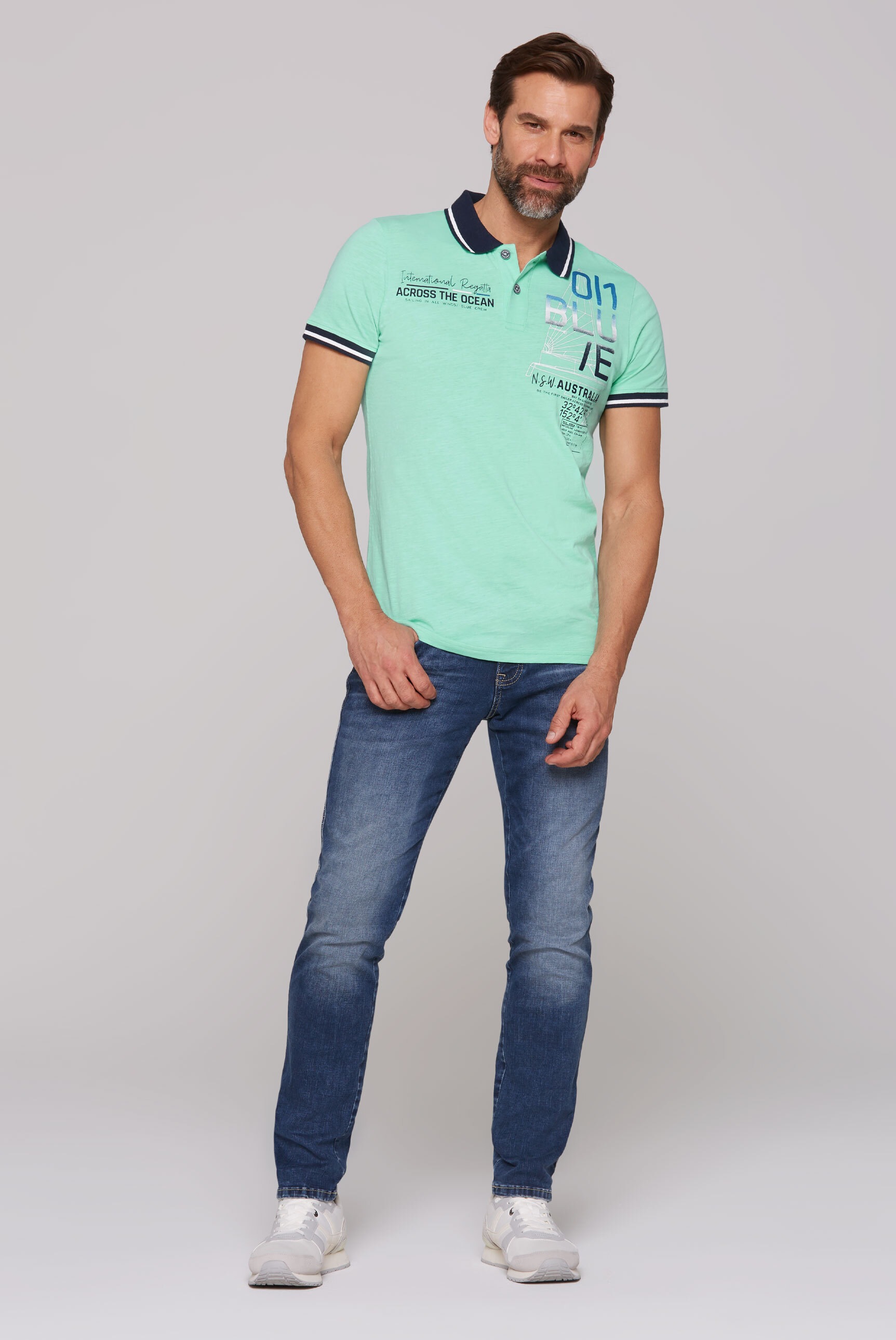 CAMP DAVID Poloshirt, aus Baumwolle