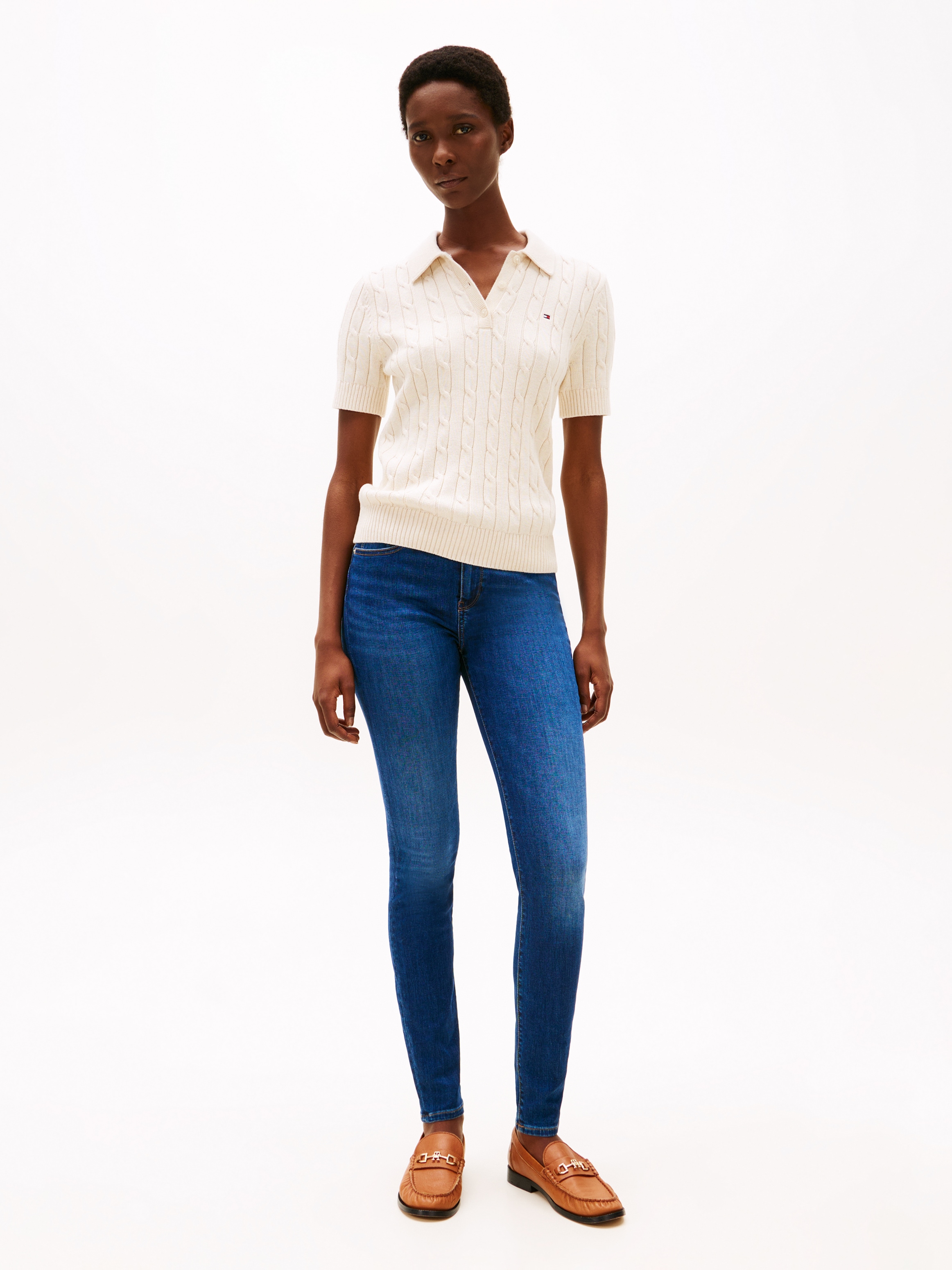 Thumbnail - Tommy Hilfiger Skinny-fit-Jeans "COMO Skinny RW ACE mit Logo-Badge und knöchellangem Schnitt" casual, skinny fit, Denim,...