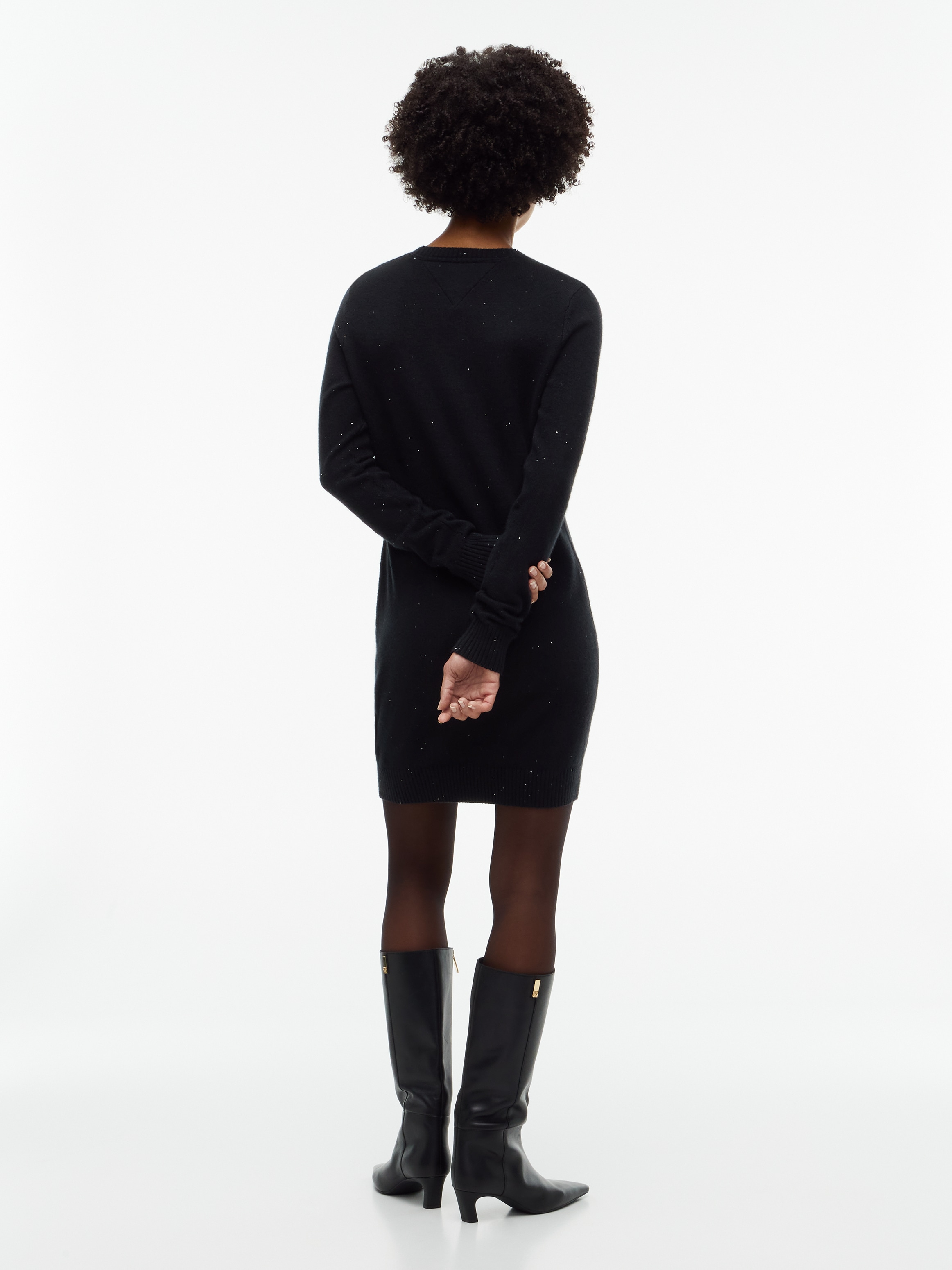 Tommy Jeans Sweatkleid »TJW SPARKLE FLAG SWEATER DRESS« Baumwollmischung