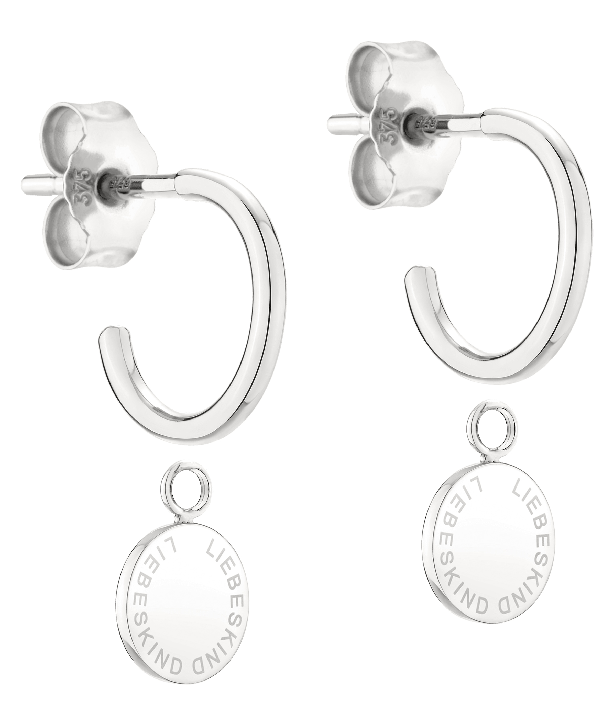Liebeskind Berlin Paar Creolen »Schmuck Geschenk Gold 375 Ohrringe Gold Collection«, Einhänger abnehmbar