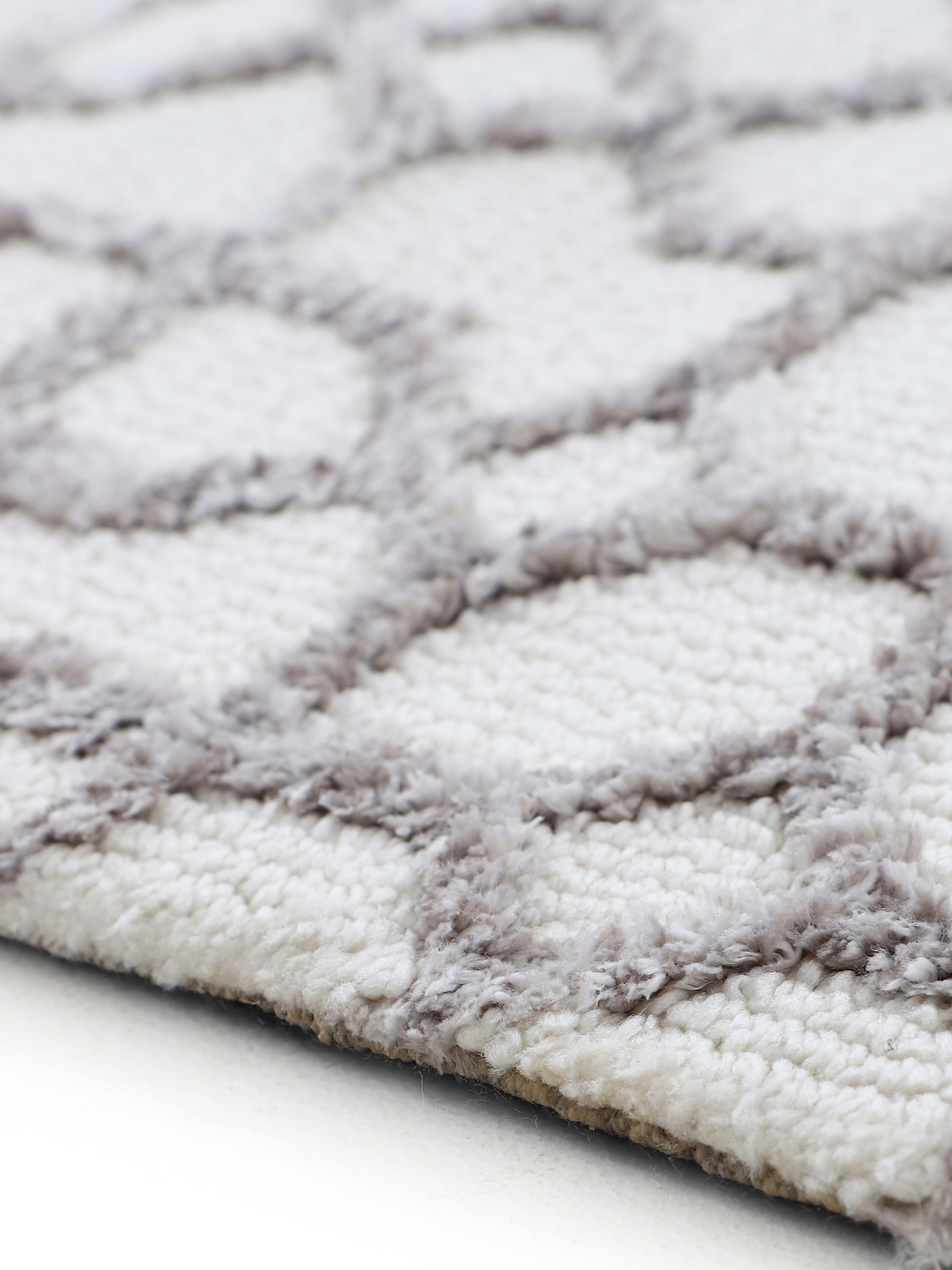 carpetfine Teppich »Holly 3«, rechteckig, 12 mm Höhe, geometrisches Design, Hoch-Tief Struktur, Wohnzimmer