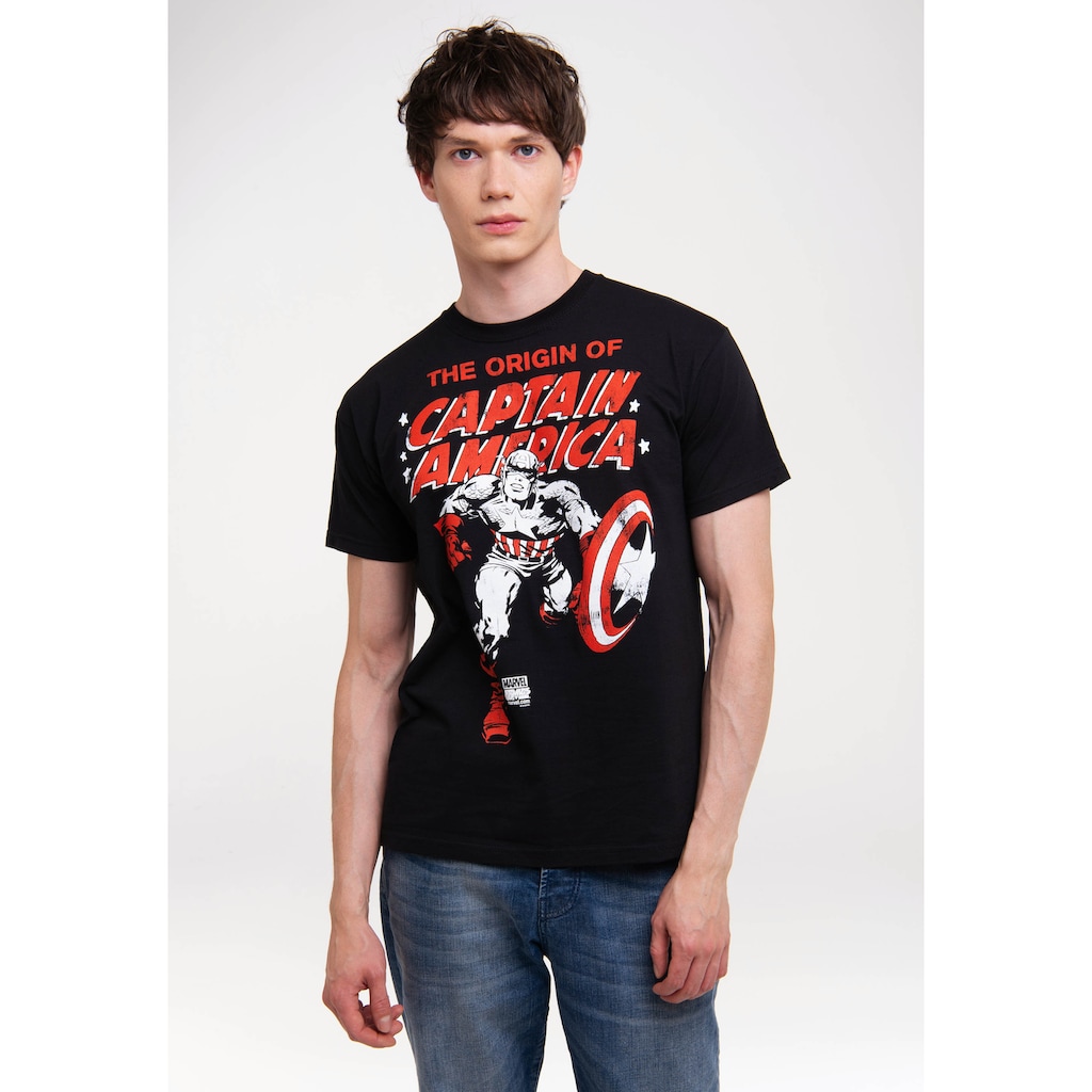 LOGOSHIRT T-Shirt »The Origin Of Captain America«