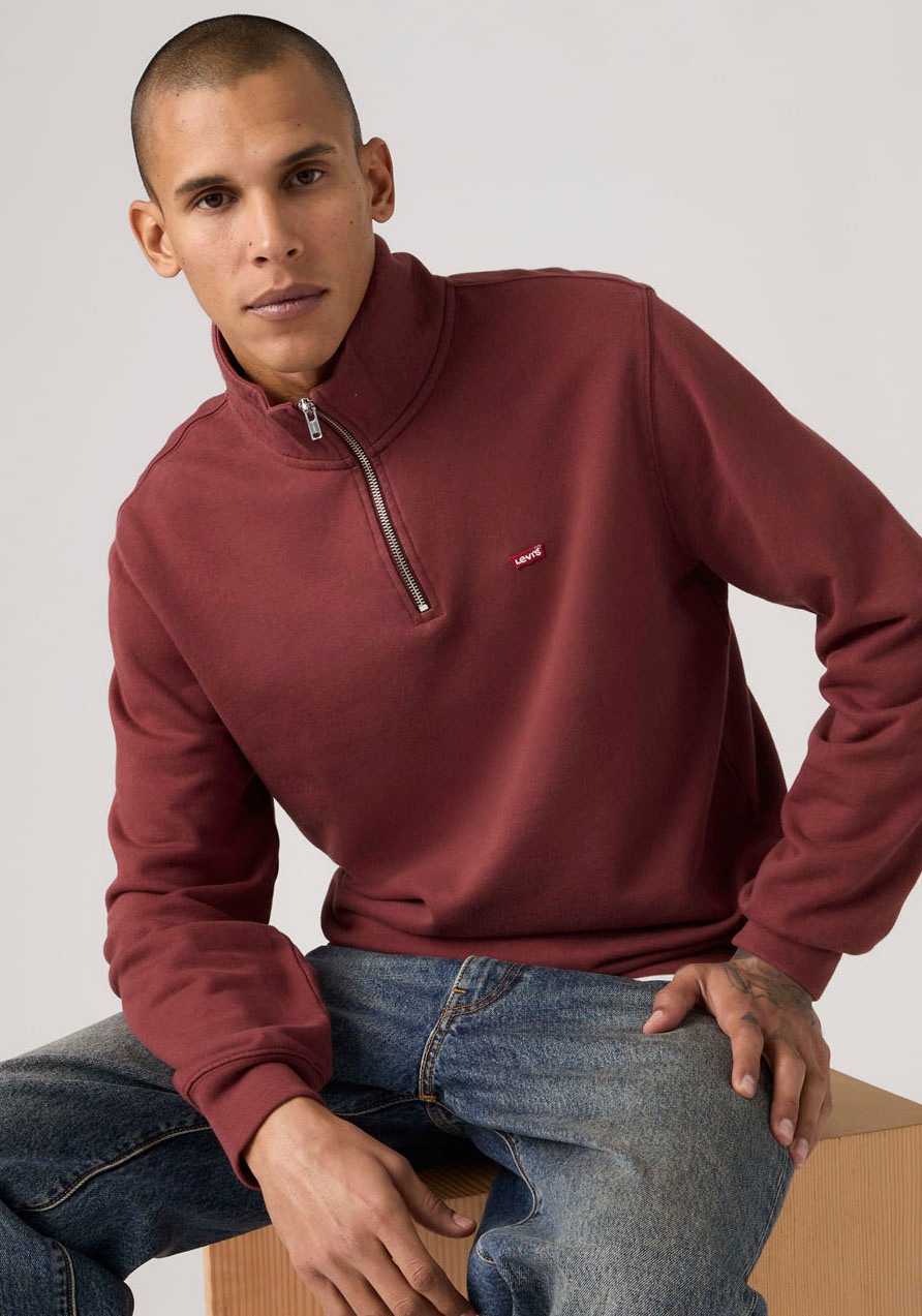 Levis Sweatshirt "ORIGINAL HM 1/4 ZIP", mit Troyer-Kragen und Logo-Stickere günstig online kaufen