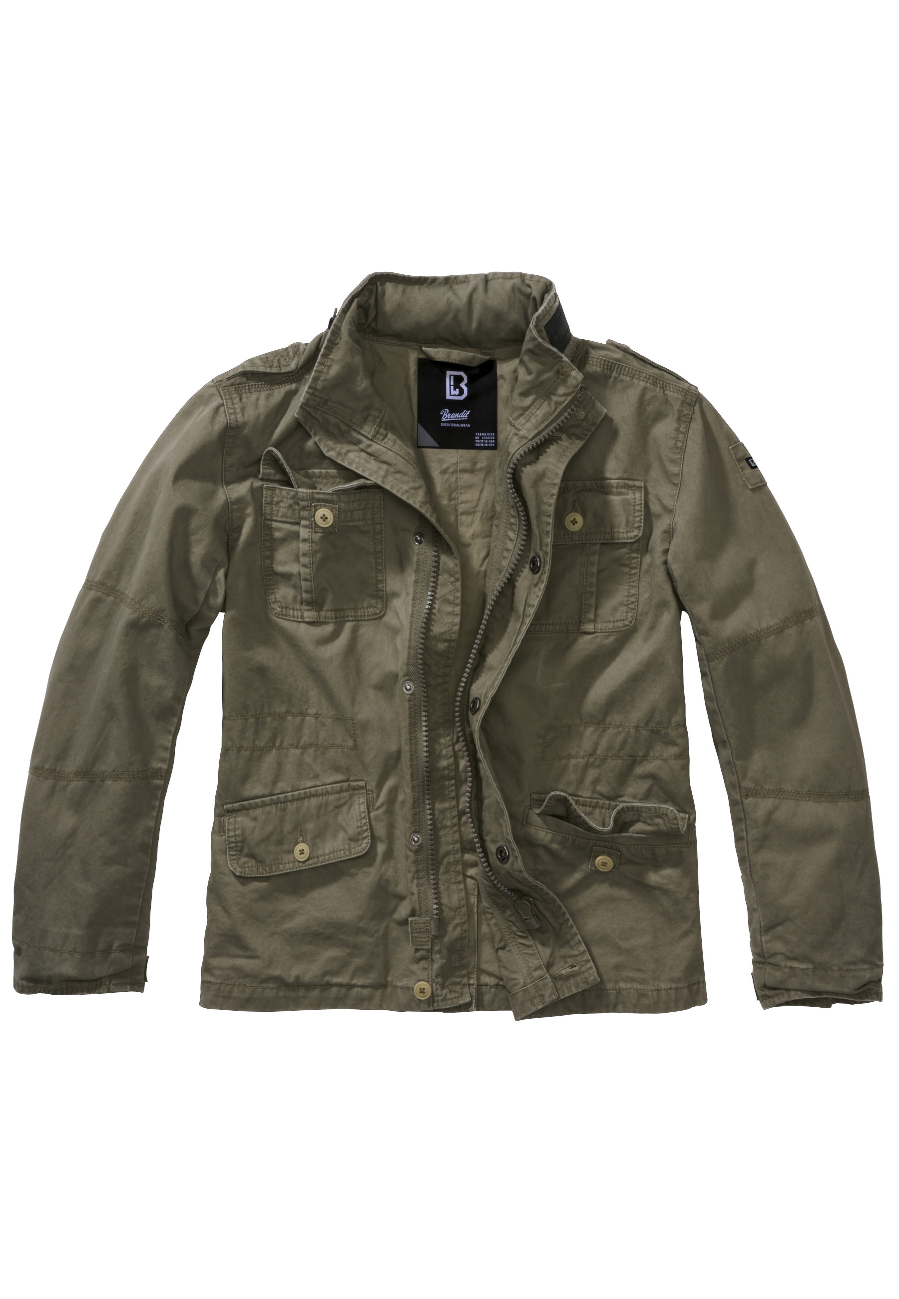Brandit Allwetterjacke »Brandit Herren Kids Britannia Jacket« 1 Stk. tlg. ohne Kapuze