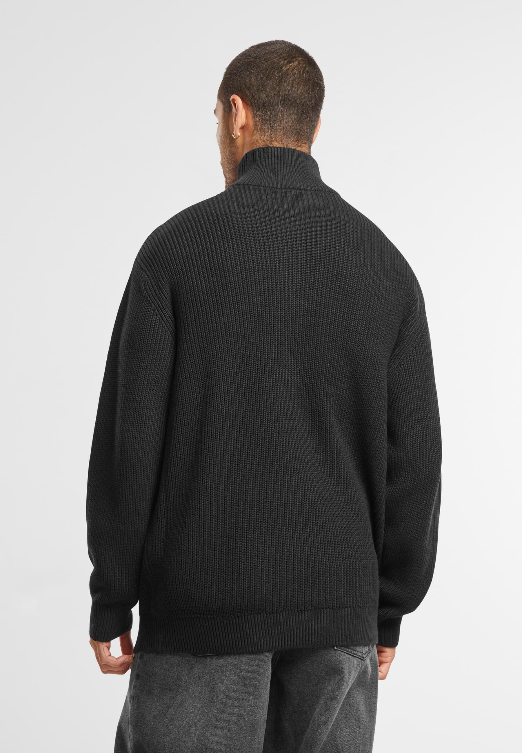 URBAN CLASSICS Sweater »Urban Classics Rib Basic Troyer«, (1 tlg.)