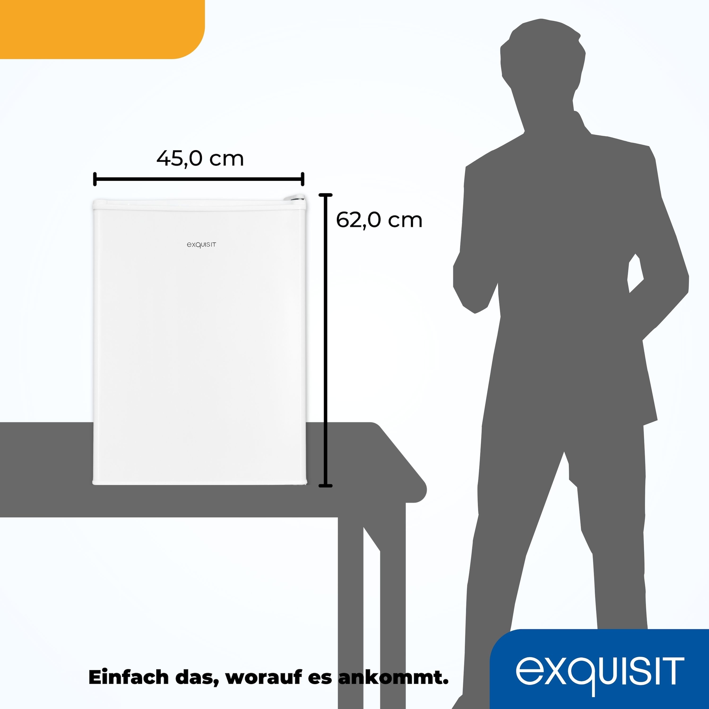 exquisit Kühlschrank »KB60-V-090E weiss«, 52 L Volumen