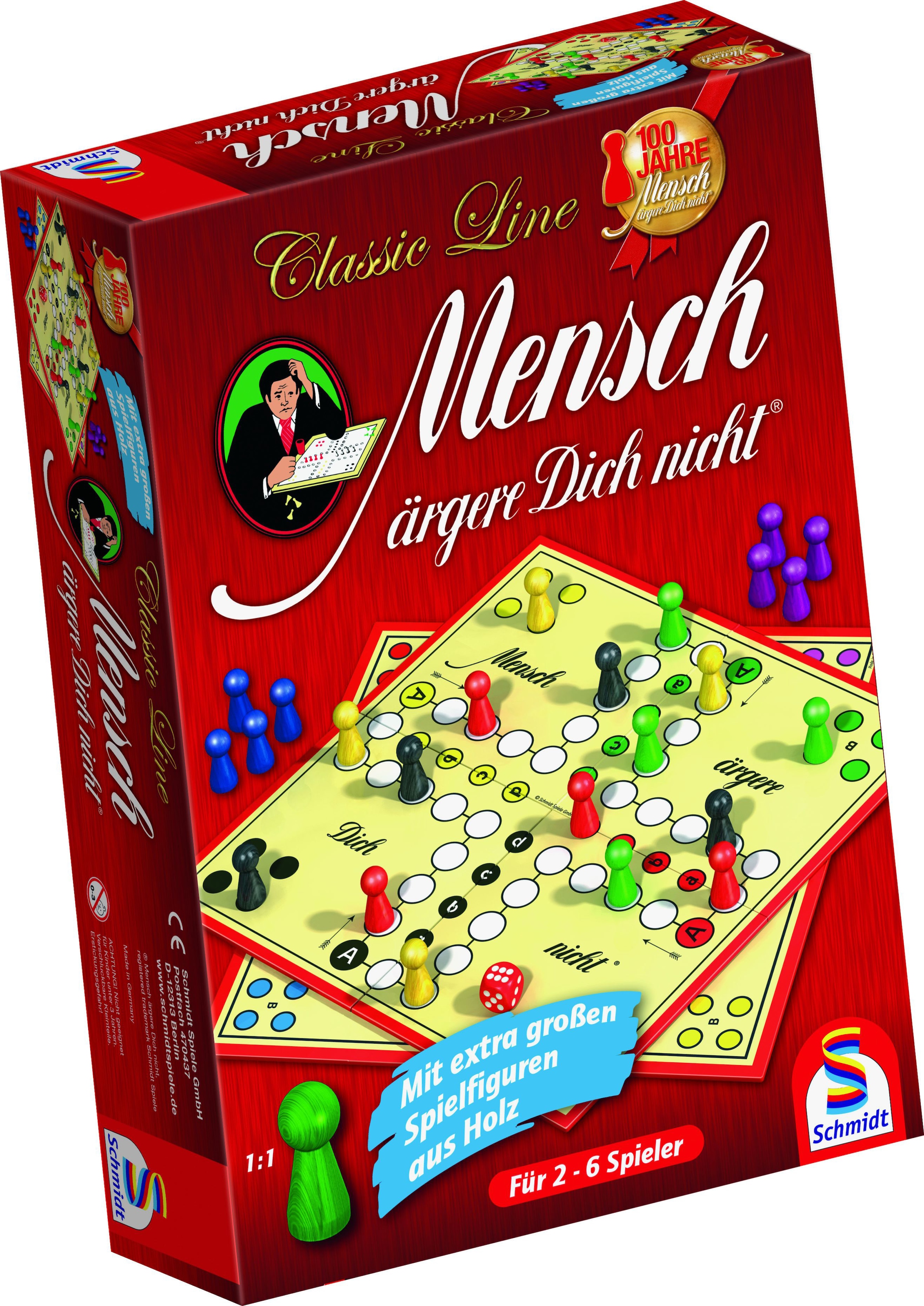 Schmidt Spiele Spiel »Classic Line, Mensch ärgere Dich nicht®«, mit großen Spielfiguren, Made in Germany