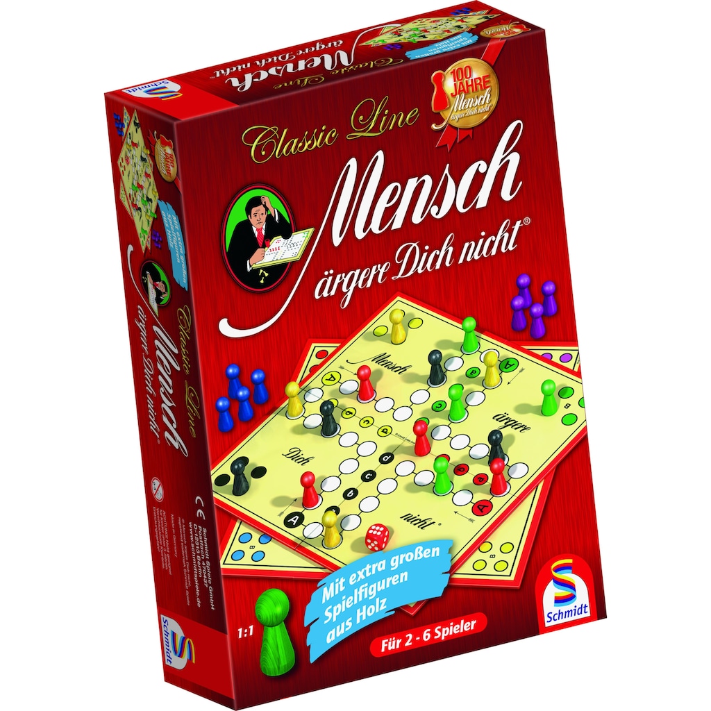 Schmidt Spiele Spiel »Classic Line, Mensch ärgere Dich nicht®«, mit großen Spielfiguren, Made in Germany