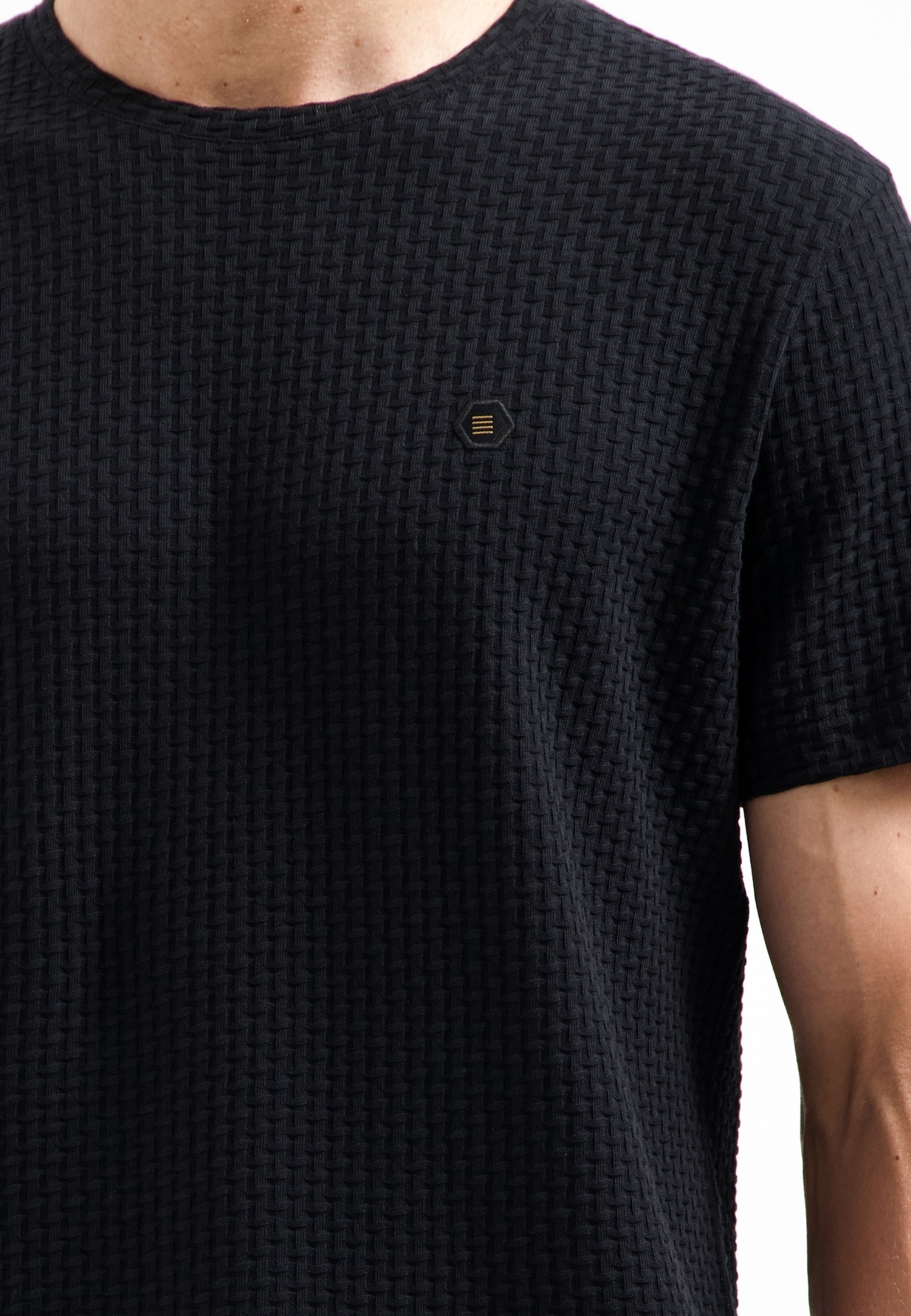 NO EXCESS T-Shirt »No Excess Strukturiertes T-Shirt«