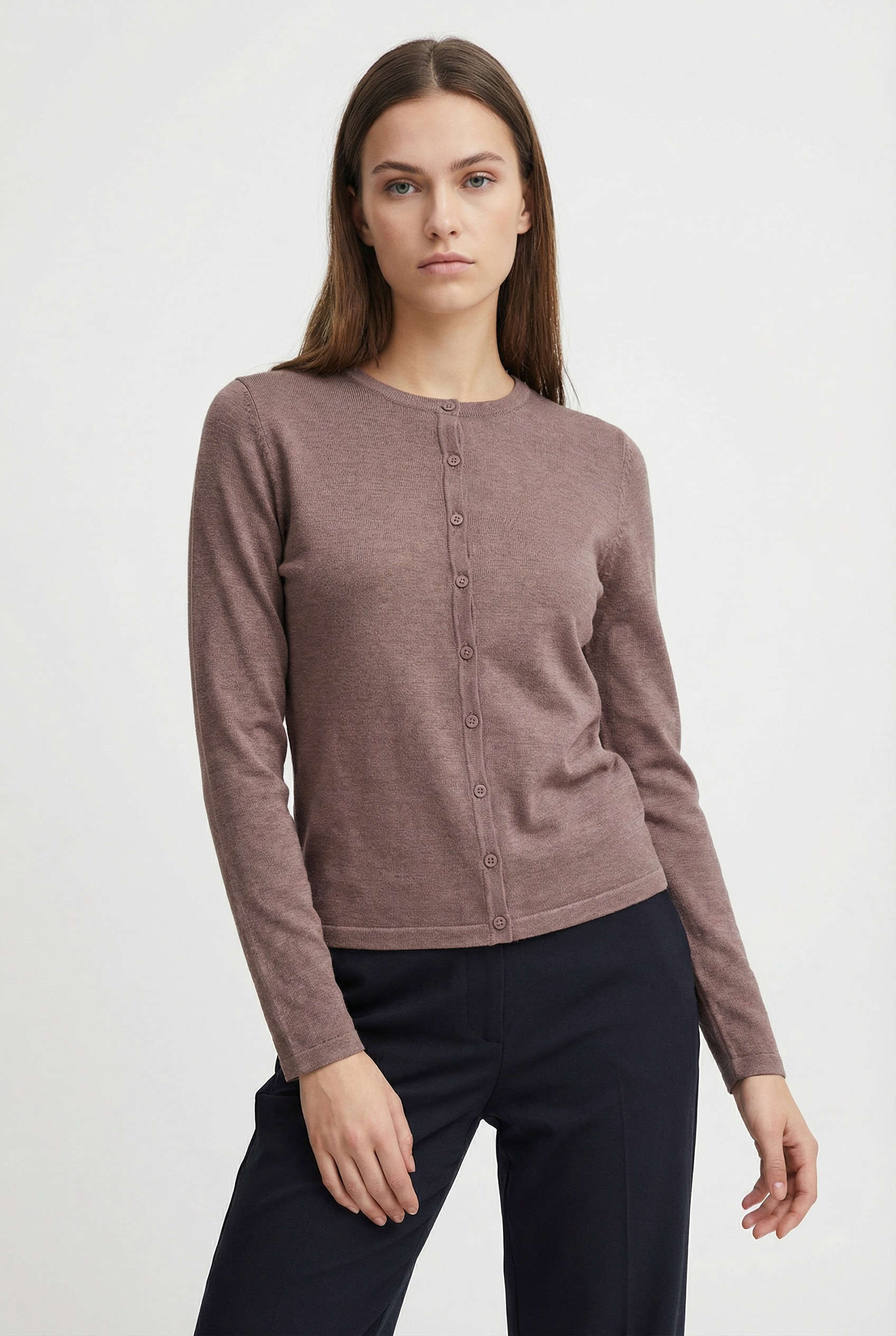 Saint Tropez "A8661, MilaSZ R-Neck Cardigan" Viskosemischung, Classic fit