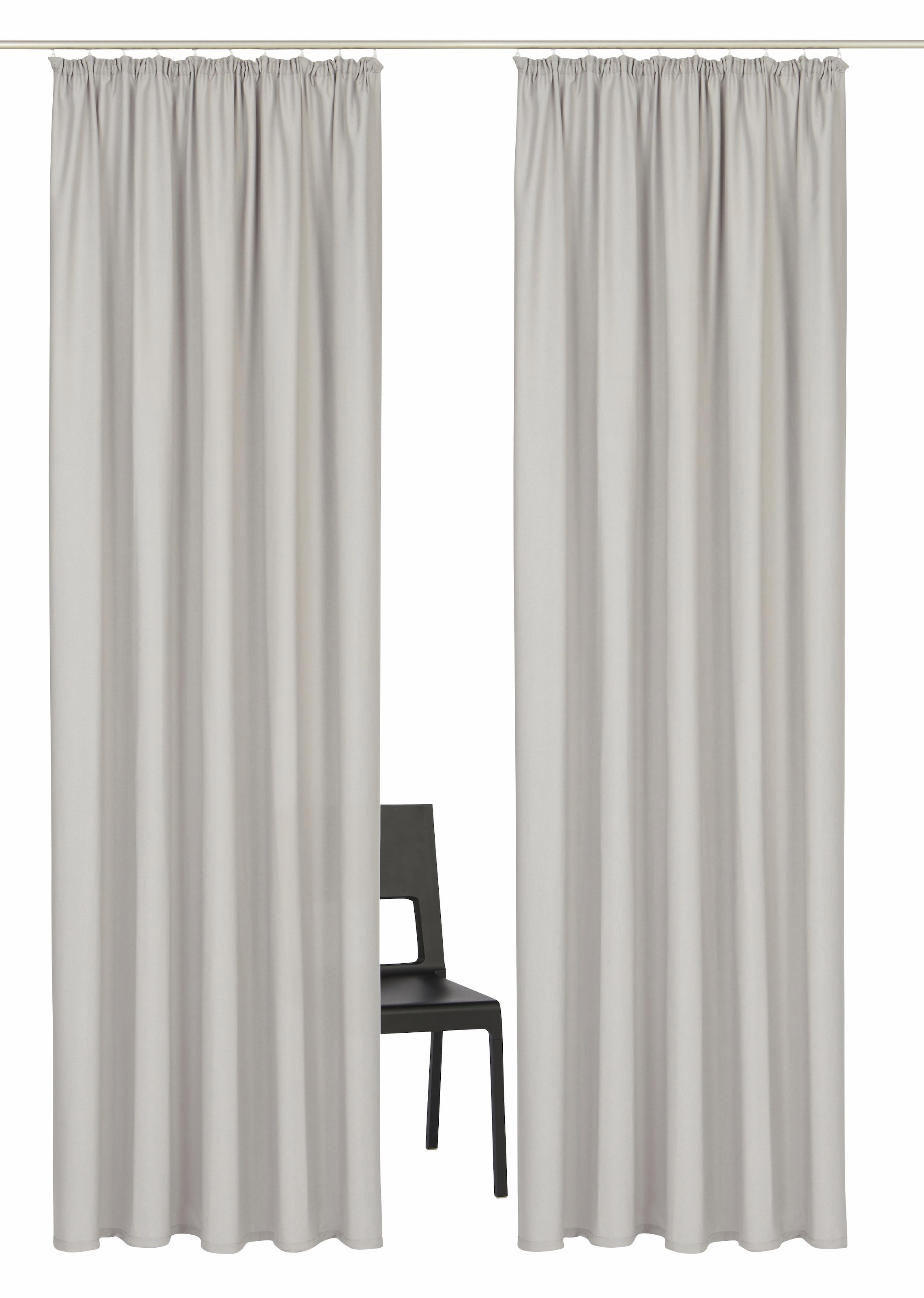 Home affaire Vorhang »Parry«, (2 St.), 2-er Set, blickdicht, monochrom, basic, einfarbig, Bestseller