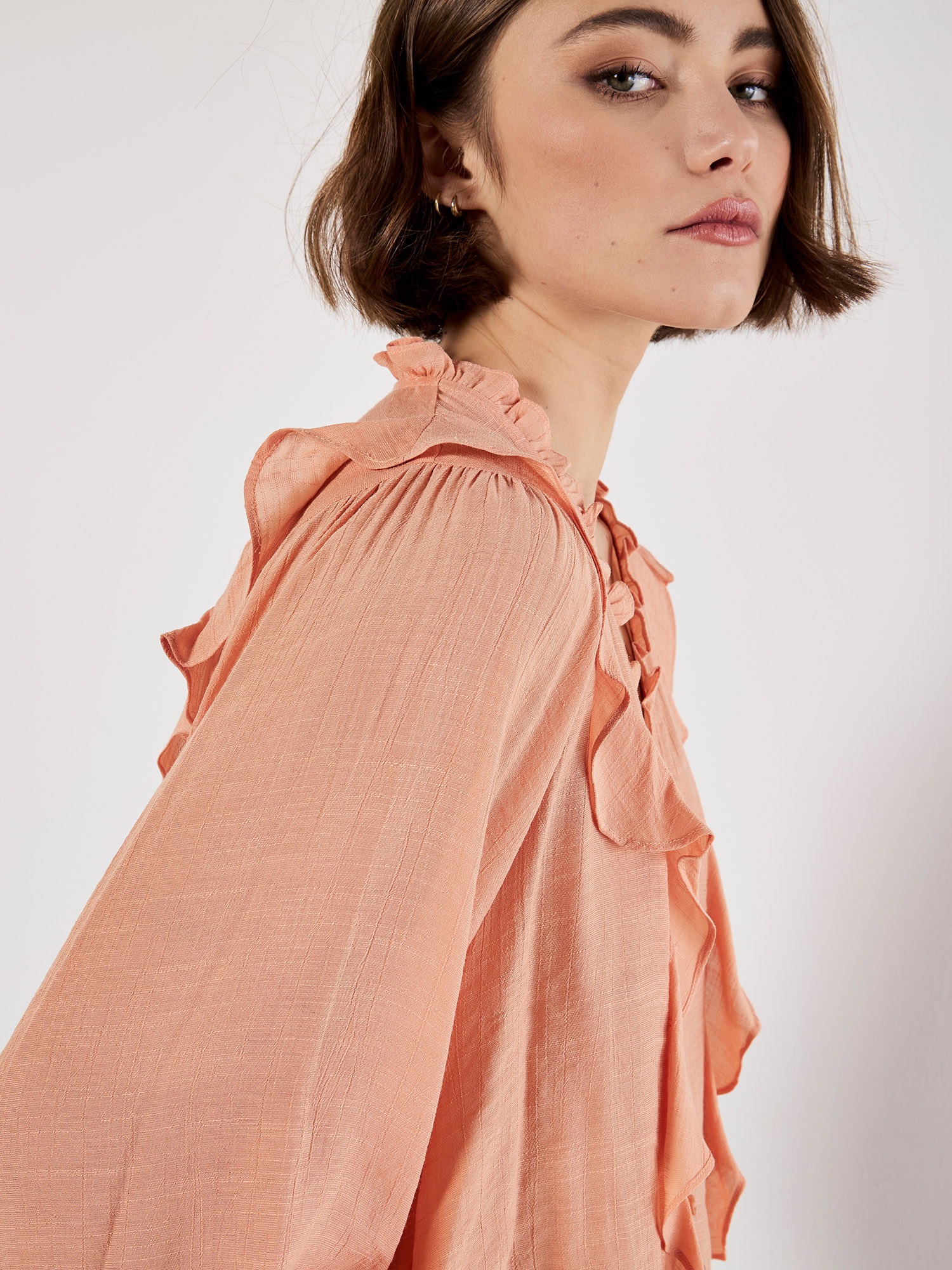 Apricot Klassische Bluse »Unibluse« mit Rüschen
