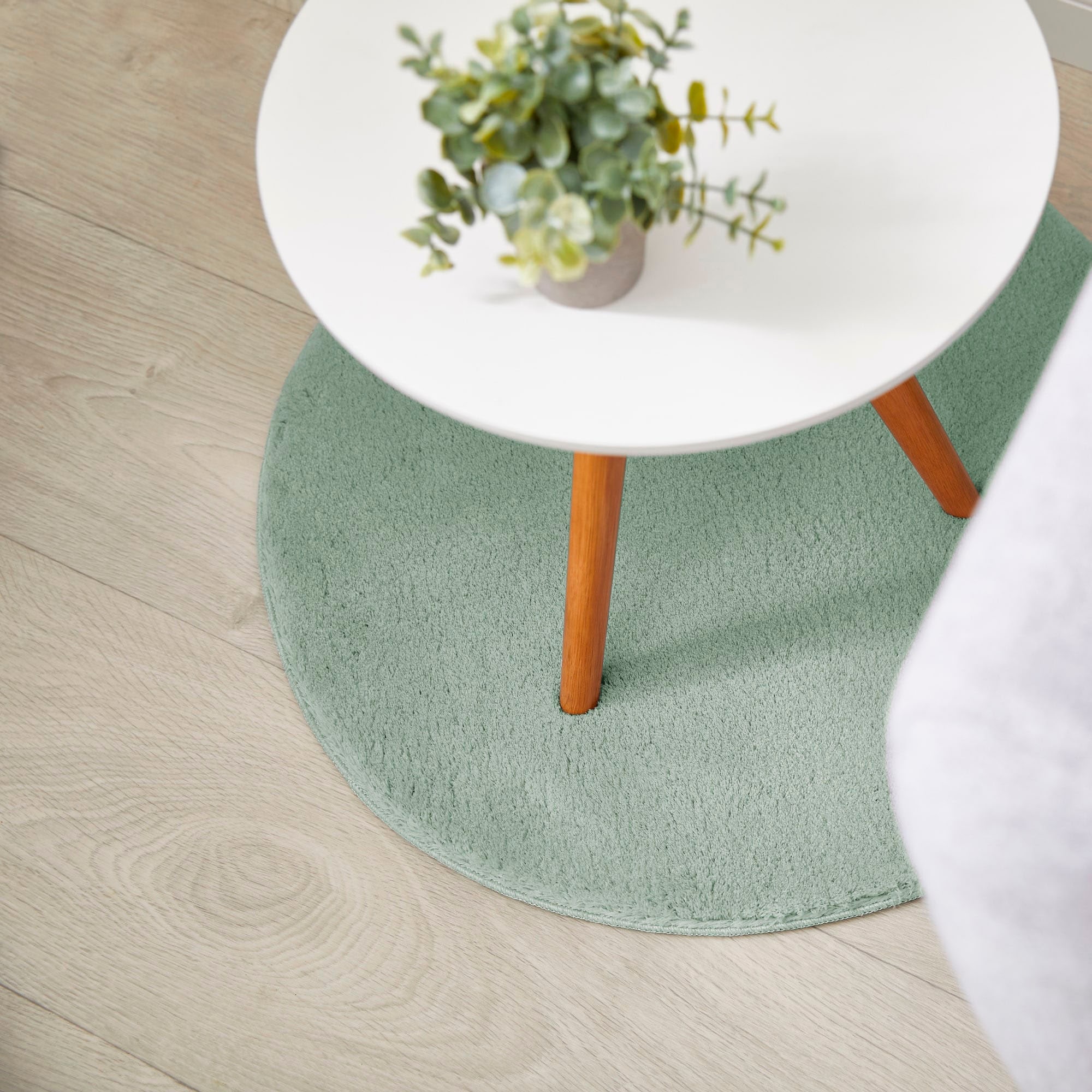 Andiamo Teppich »Arezzo«, rund, 16 mm Höhe, Uni Farben, weicher Flor, waschbar, ideal im Wohnzimmer & Schlafzimmer