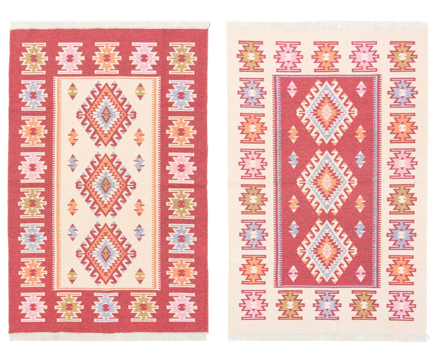 morgenland Wollteppich »Kelim Teppich - Trendy »Ariz« Rechteckig«, rechteckig, 0,5 mm Höhe, Flachgewebe