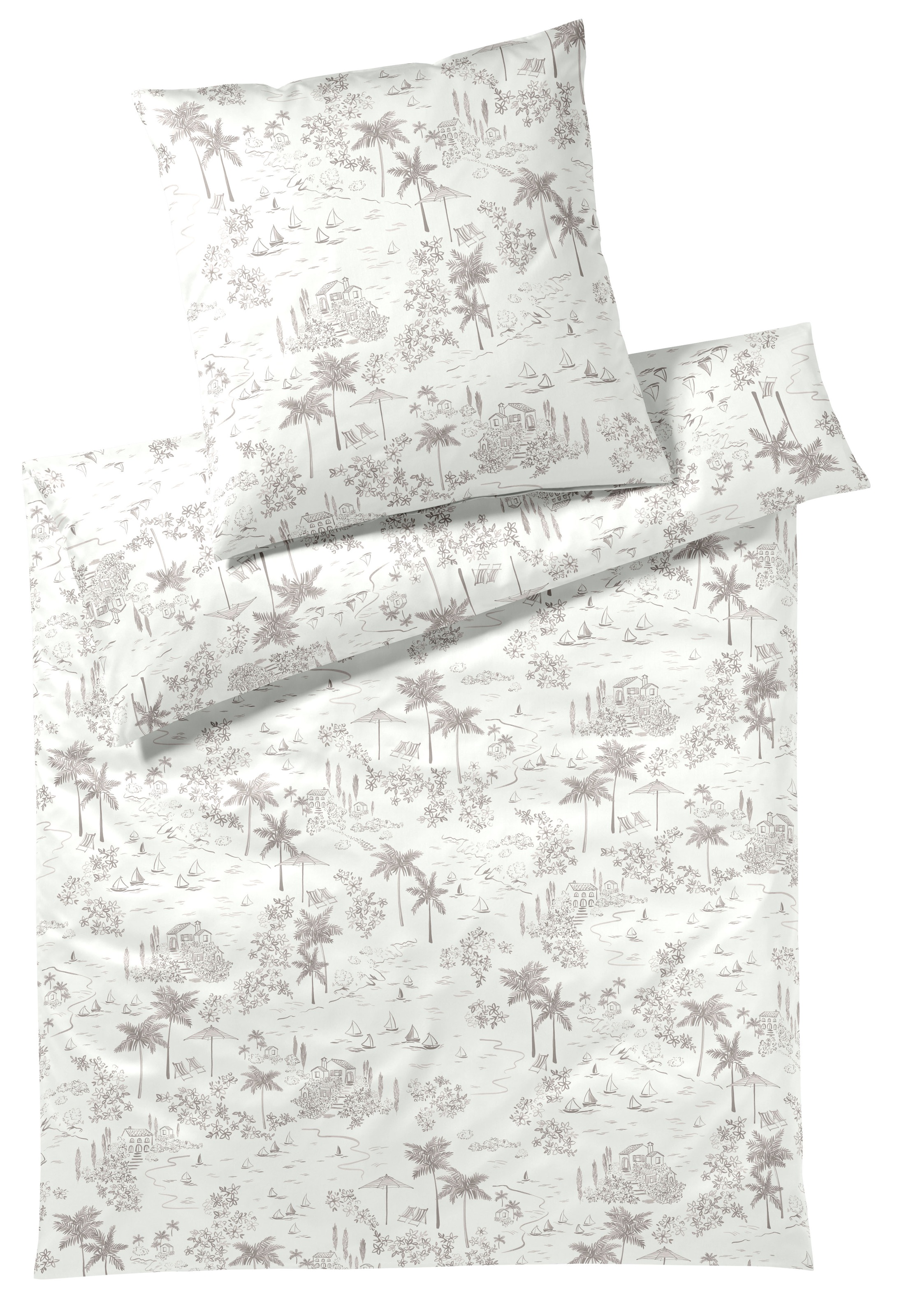 Elegante Bettwäsche "Positano" 2 Stk. tlg. angenehmes Hautgefühl günstig online kaufen