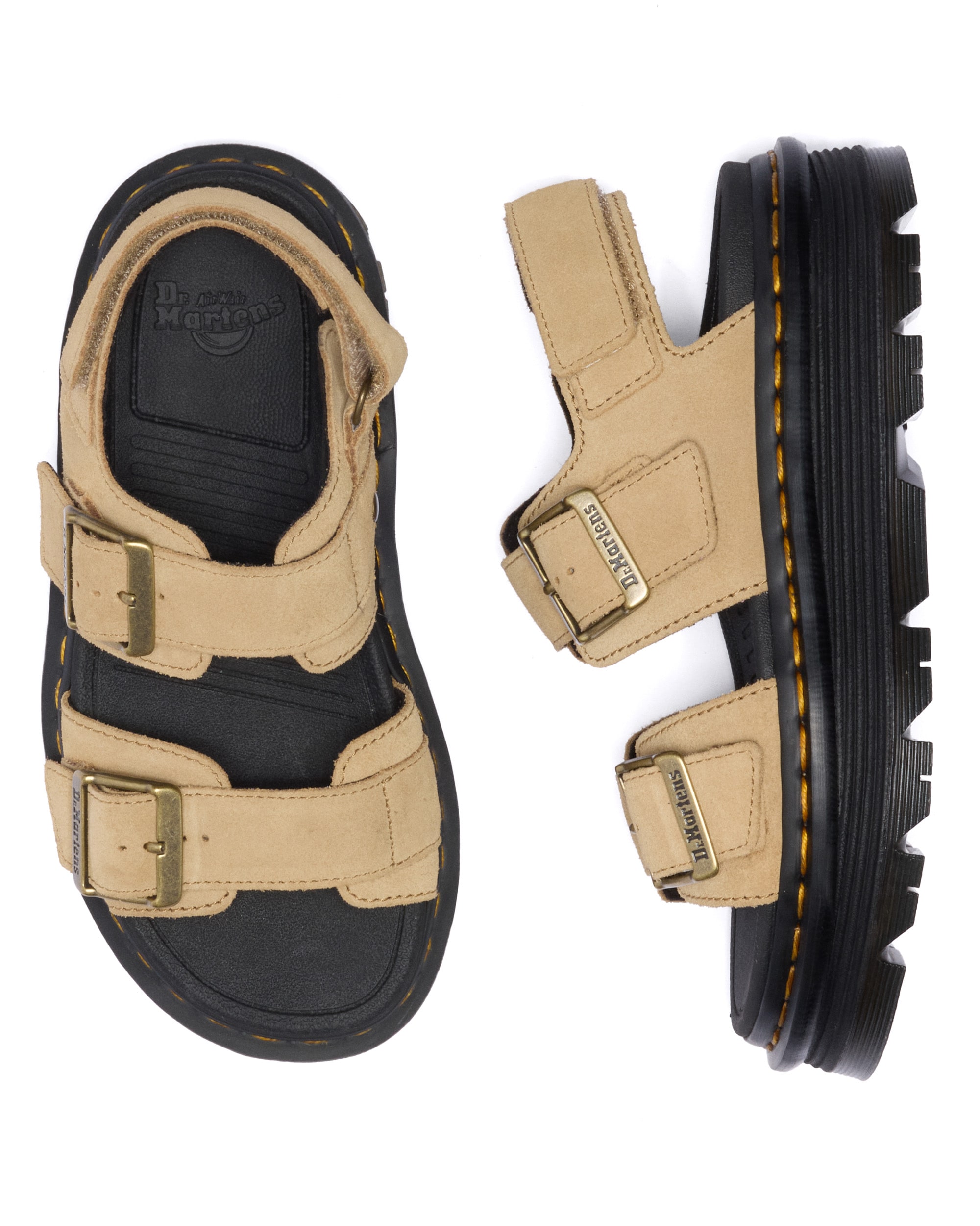 DR. MARTENS Sandale »Zebzag«  Plateau, Sandalette, Sommerschuh mit typisch gelber Rahmennaht