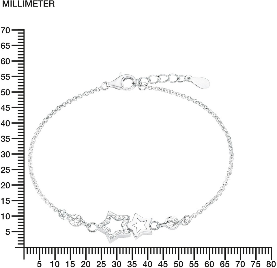 Amor Armband »9261611, Sterne«, mit Zirkonia (synth.)