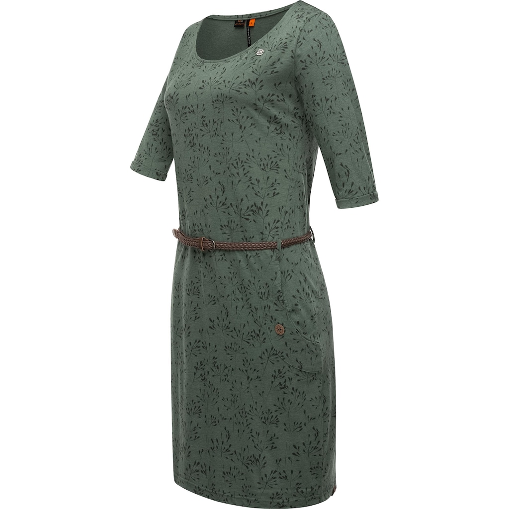 Ragwear Jerseykleid »Tannya Flowery«, (2 tlg.), stylisches Halbarm Shirtkleid mit Gürtel