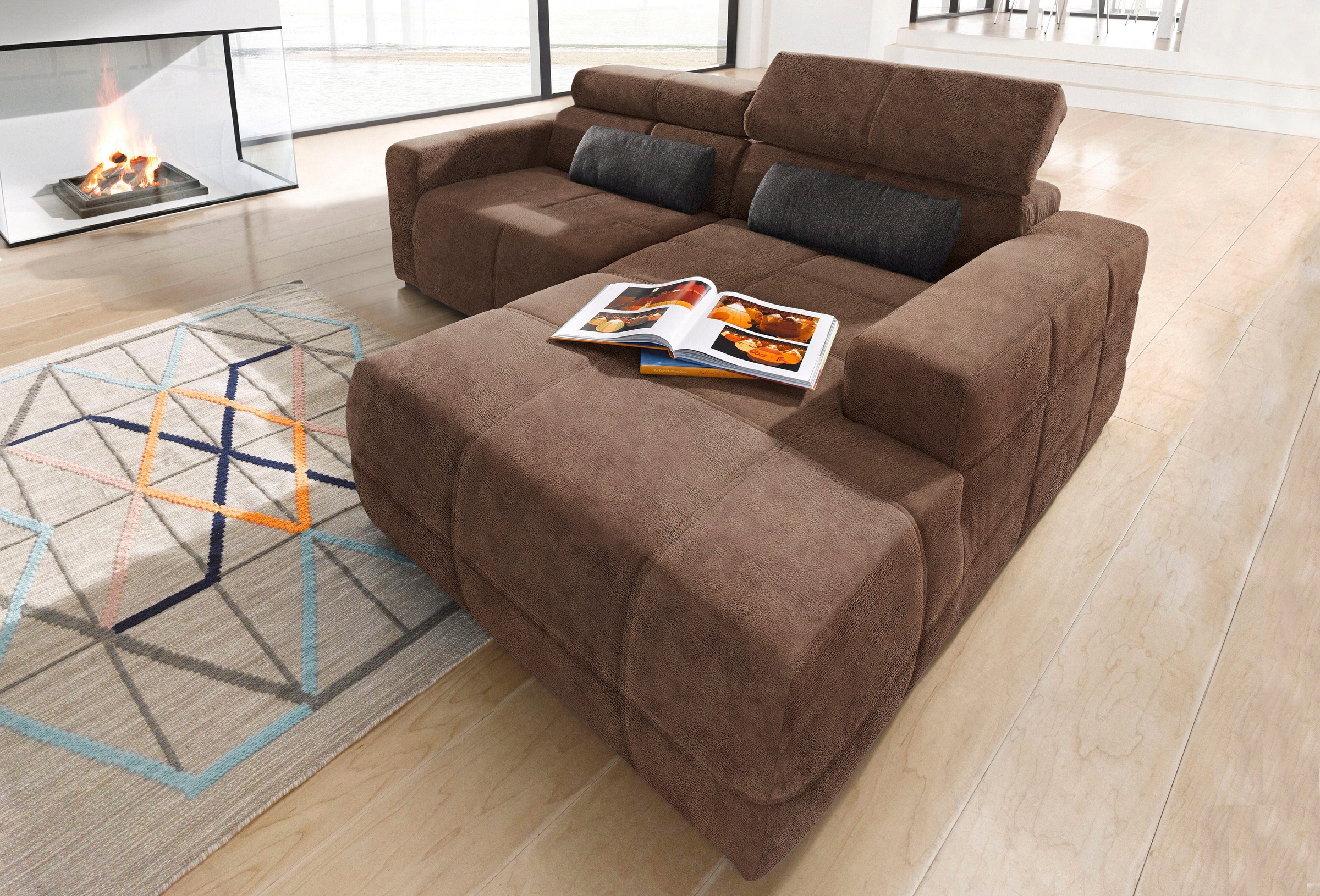 DOMO collection Ecksofa "Brandon Sitzbelastung 140 kg, kleine Ausführung B/ günstig online kaufen