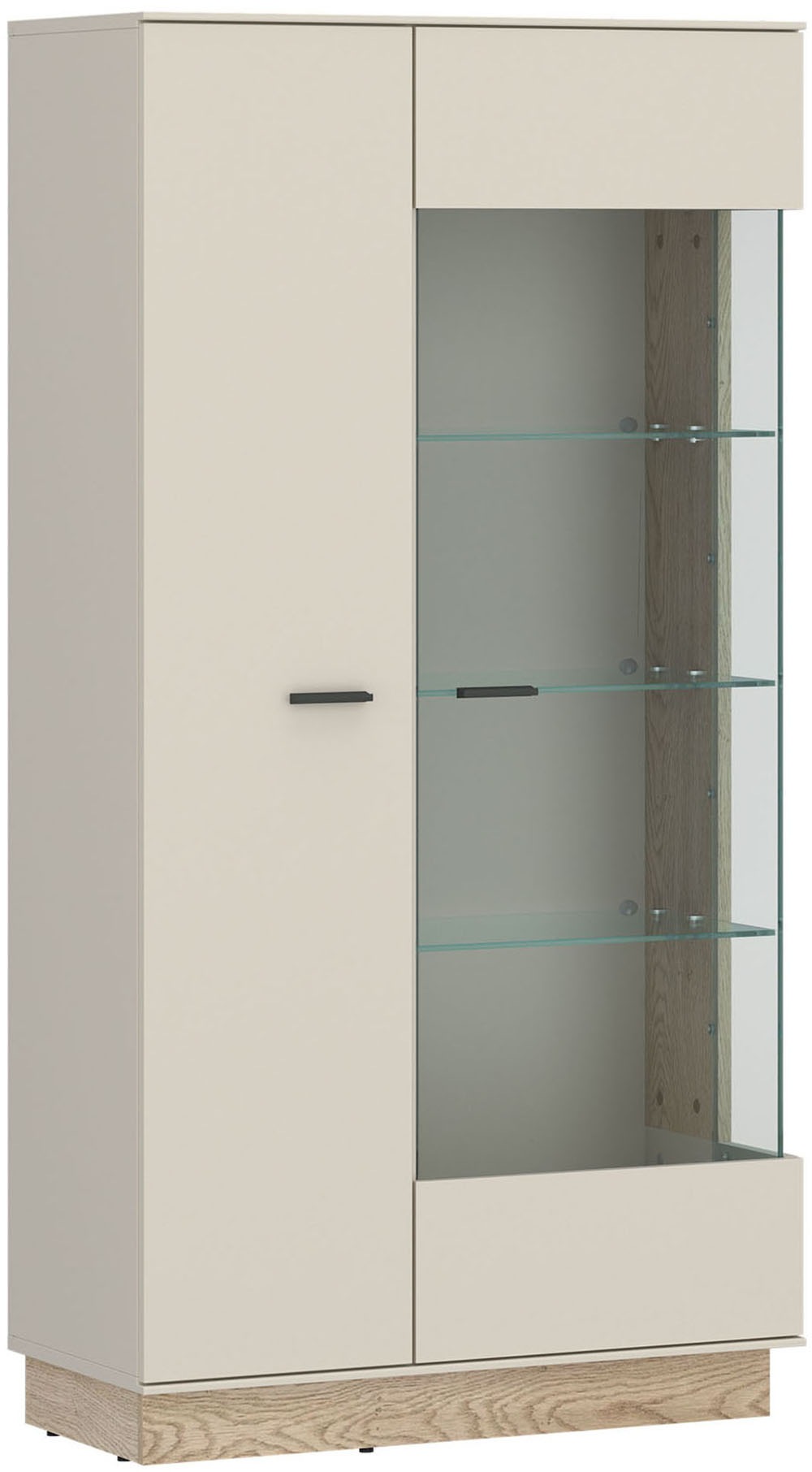 Vitrine HOME AFFAIRE, T:40cmweiß, neutral, Wohnzimmer, Schränke, moderne Vitrine, Breite ca.75 cm, Eckverglasung