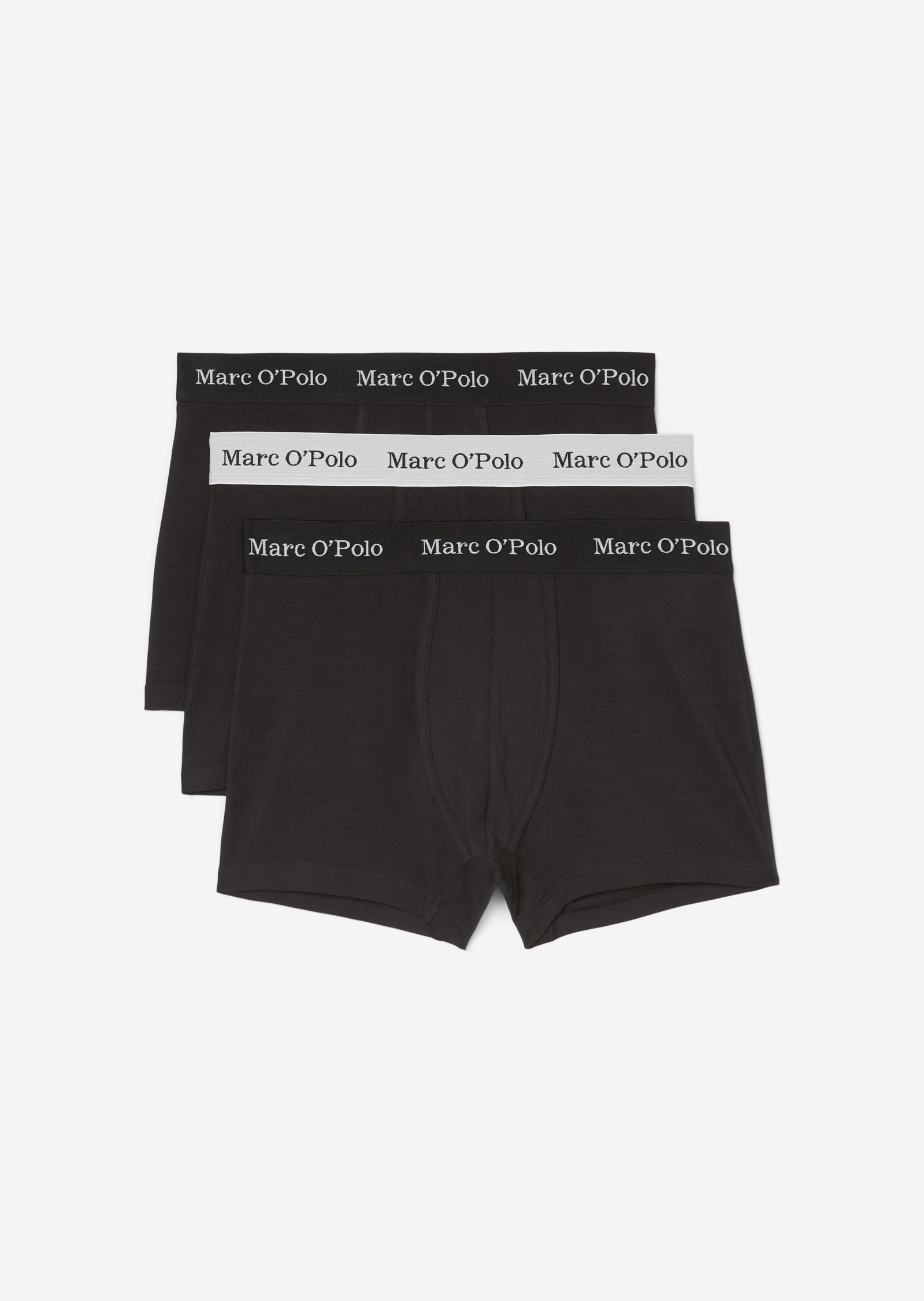 Marc O'Polo Boxershorts »Essentials«, (3er Pack), mit elastischem Bündchen mit Logo-Schriftzug