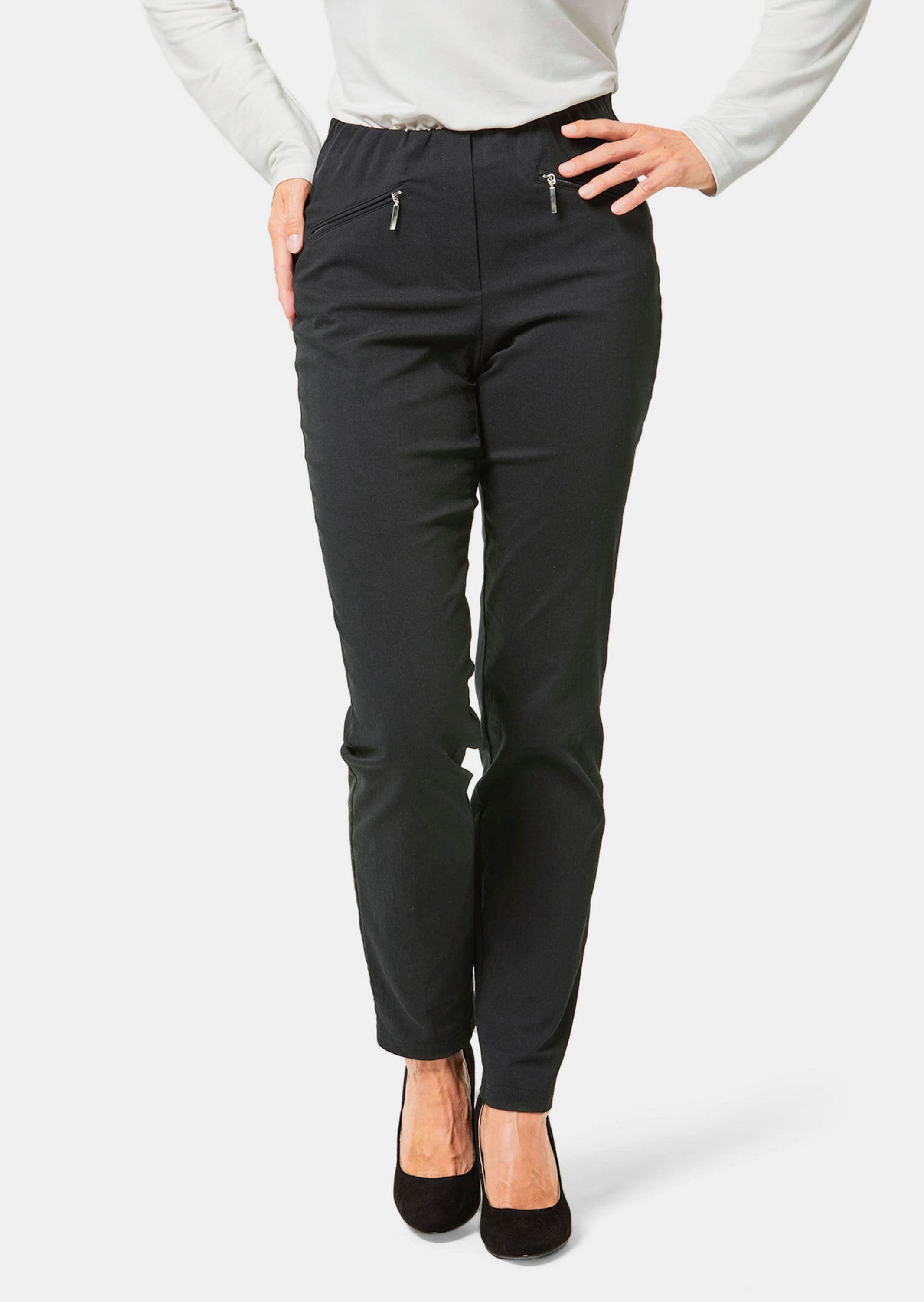 GOLDNER 2-in-1-Hose »Stretchhose LOUISA Wärmende Schlupfhose LOUISA in knitterarmer Ware«