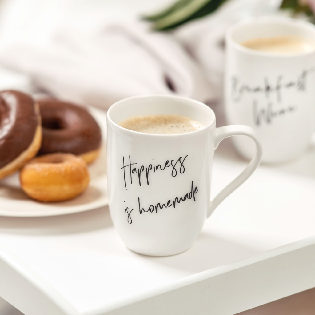 Villeroy & Boch Becher »Becher mit Henkel 'Happiness is Homemade' Statement 290 ml weiß«