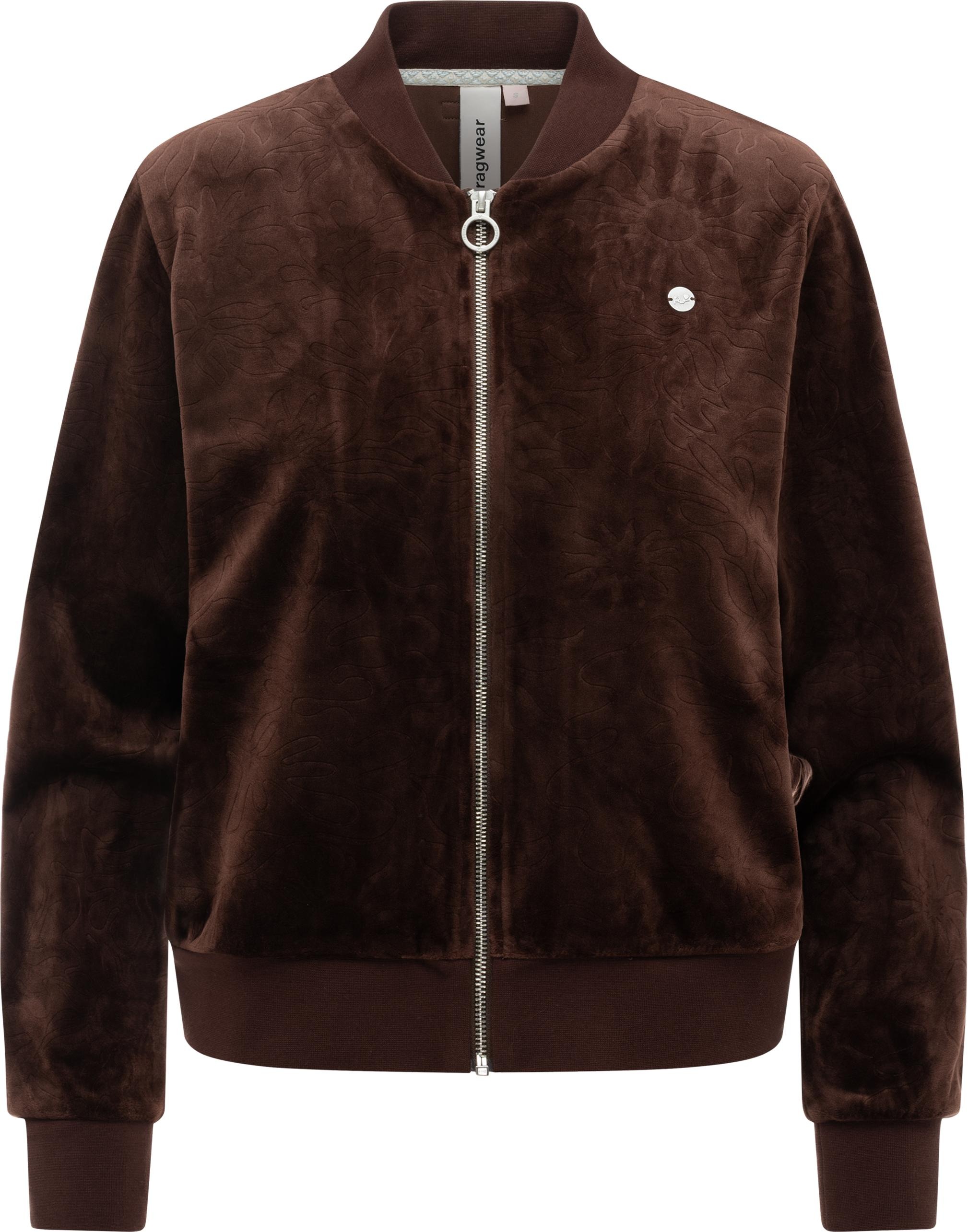 Ragwear Sweatjacke "Doron Embossed" Kuschelige Alltagsjacke in Samt-Optik