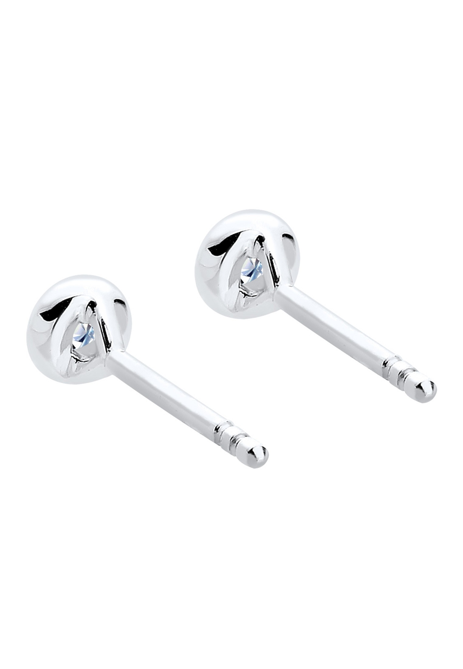 Elli DIAMONDS Paar Ohrstecker »Basic Diamant (0.06 ct.) 925 Silber Geschenkidee«
