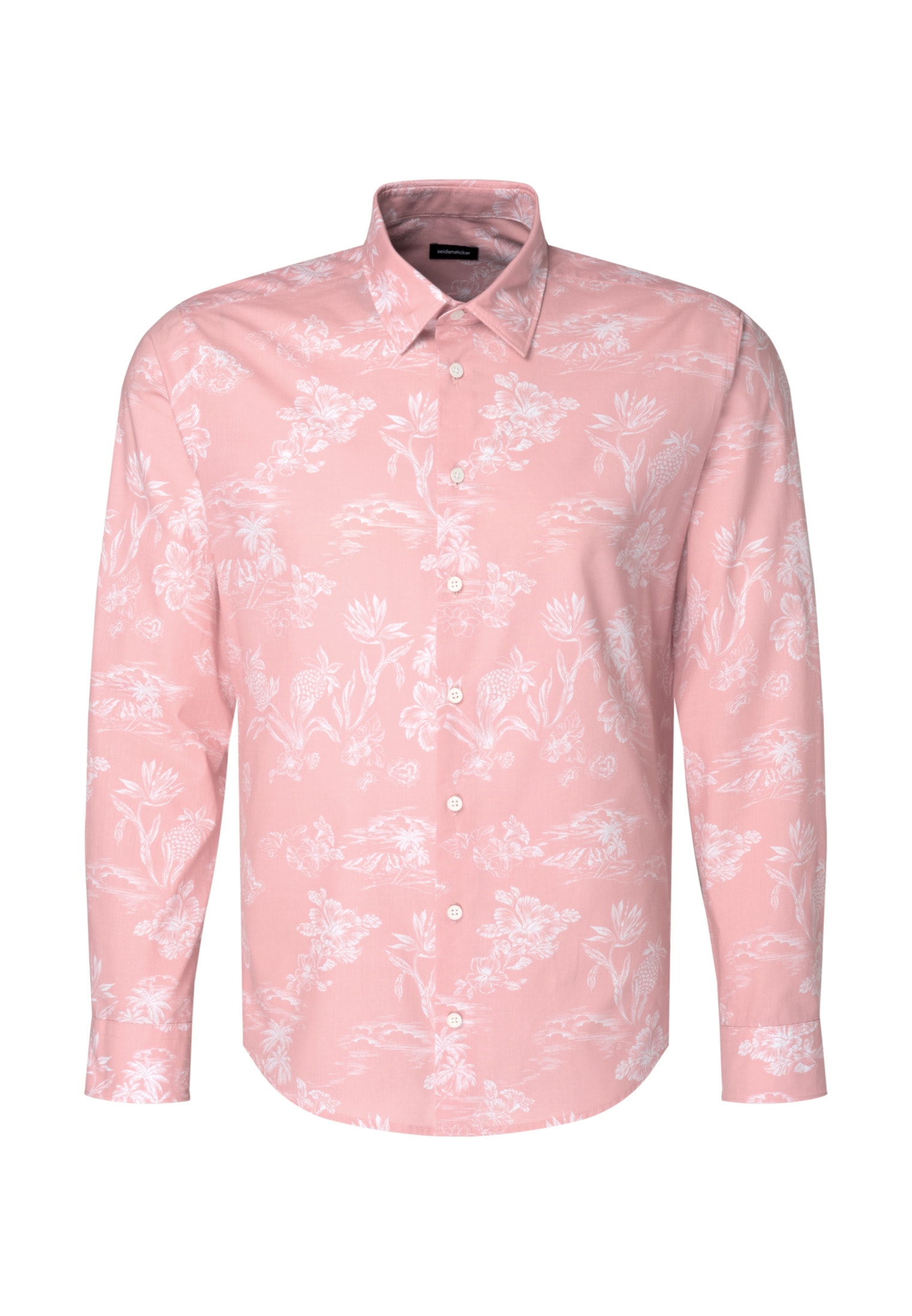 seidensticker Businesshemd »Schwarze Rose«, Regular Langarm Kentkragen Floral