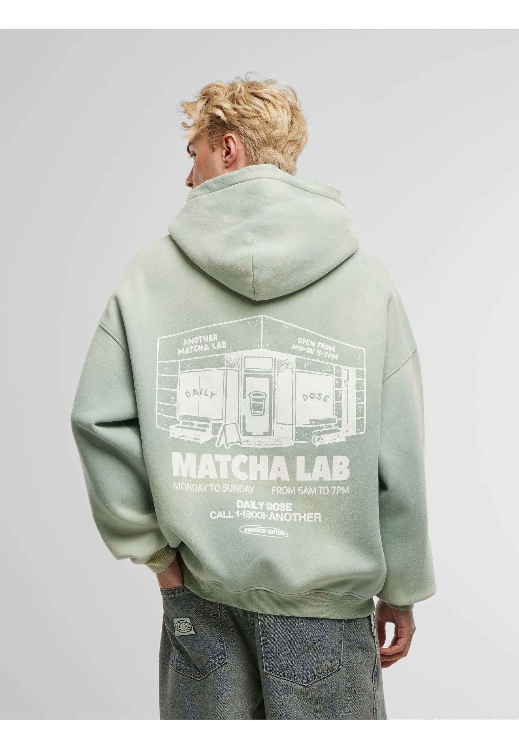 Another Cotton Lab Kapuzensweatshirt »Another Cotton Lab Matcha Lab Oversized Washed Hoodie«, (1 tlg.)
