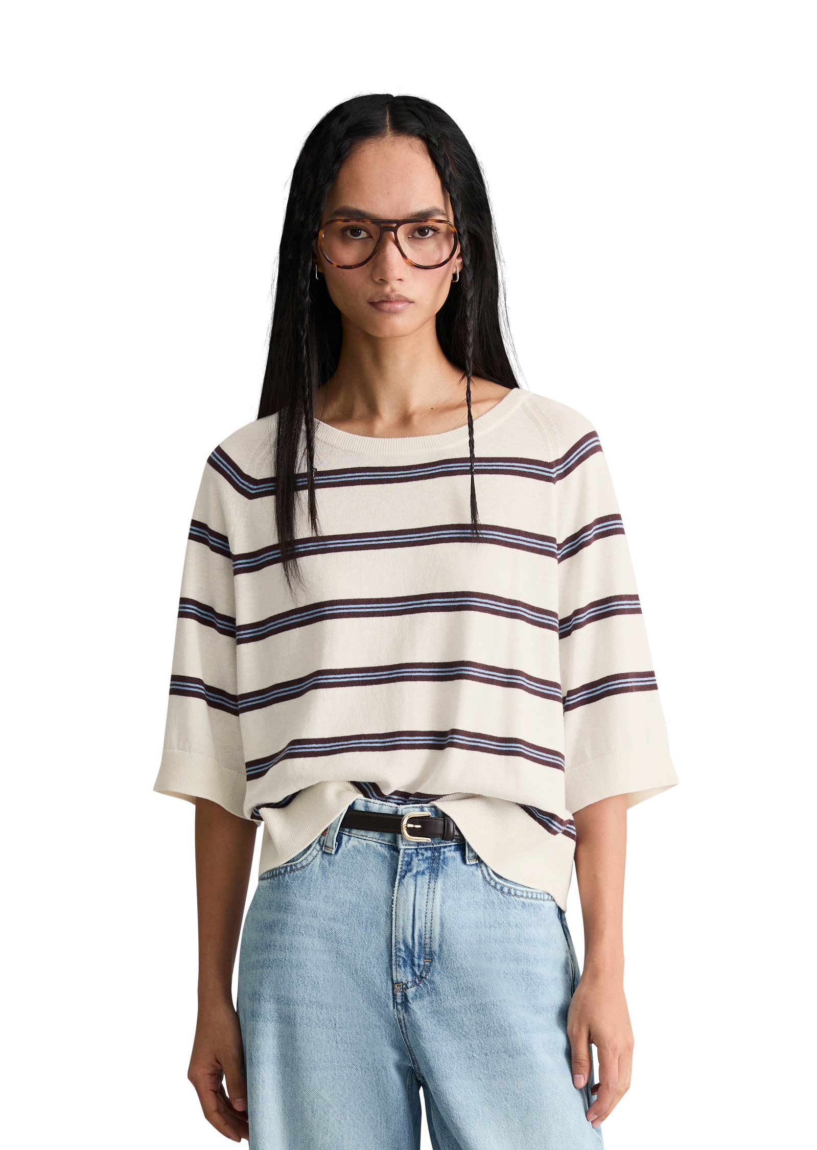Marc O'Polo DENIM Strickpullover »aus weichem Organic-Cotton-Modal-Mix«