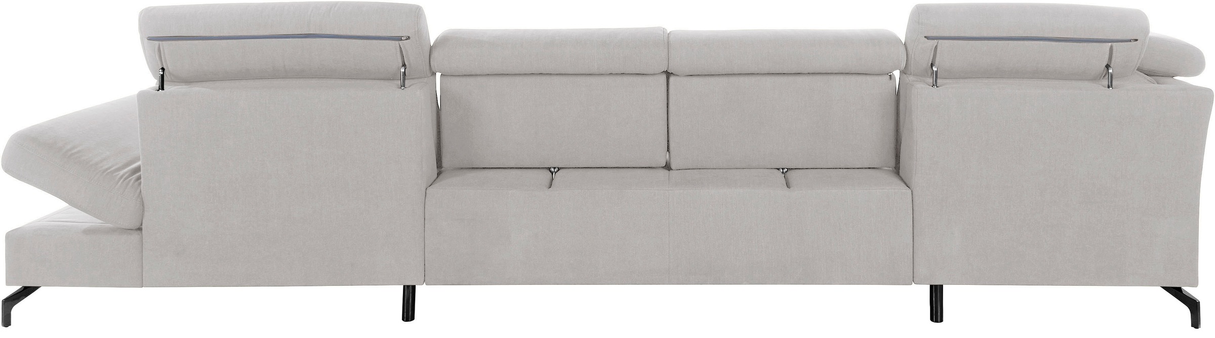 sit&more Wohnlandschaft »Brisbane U-Form«, Fußhöhe 12 cm, inklusive Sitztiefen-, Armteil- und Kopfteilverstellung