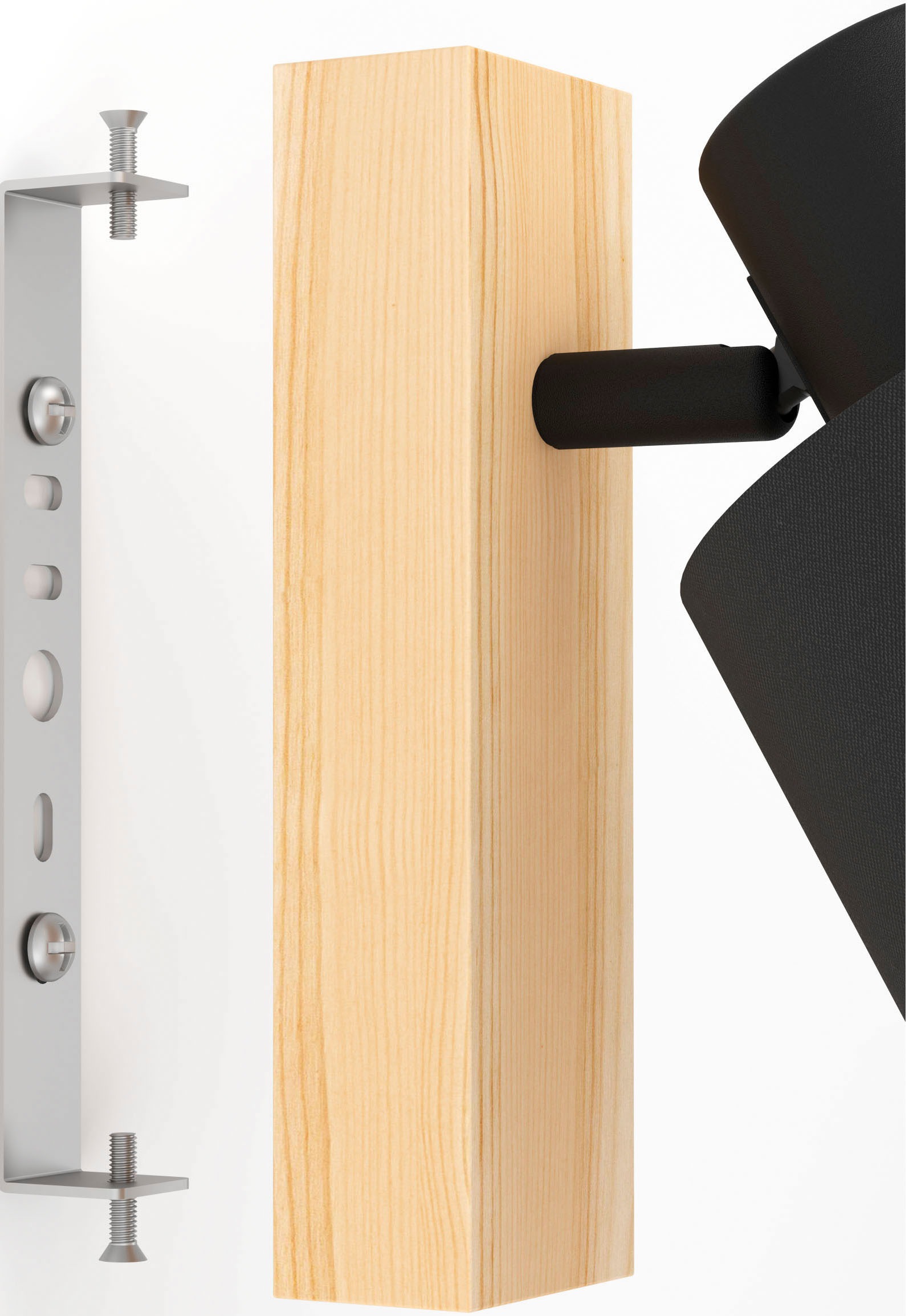 EGLO Deckenspot »BATALLAS«, Leuchtmittel E27 | Leuchtmittel wechselbar-ohne Leuchtmittel, Deckenspot in braun und schwarz aus Holz, Stahl - exkl. E27 - 10W