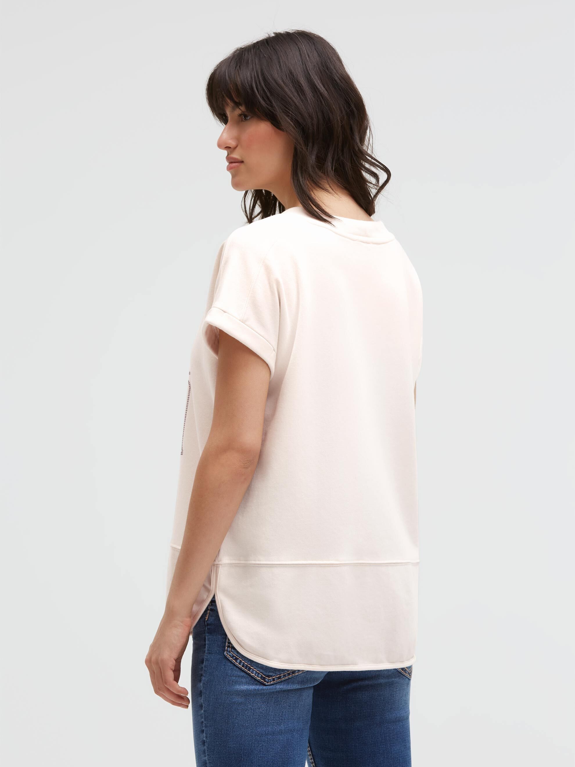 SOCCX Rundhalsshirt mit Seitenschlitze