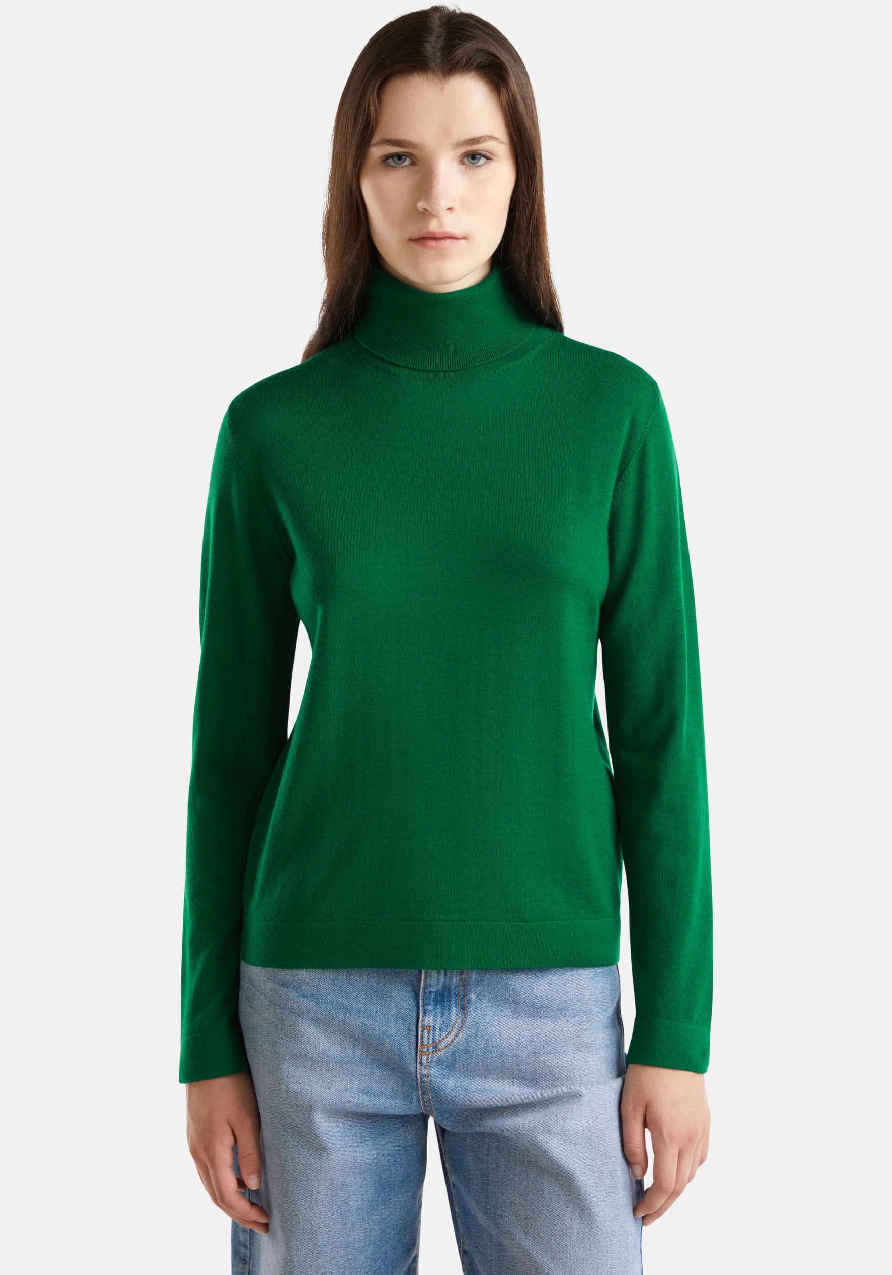 United Colors of Benetton Stehkragenpullover, mit Umschlagkragen