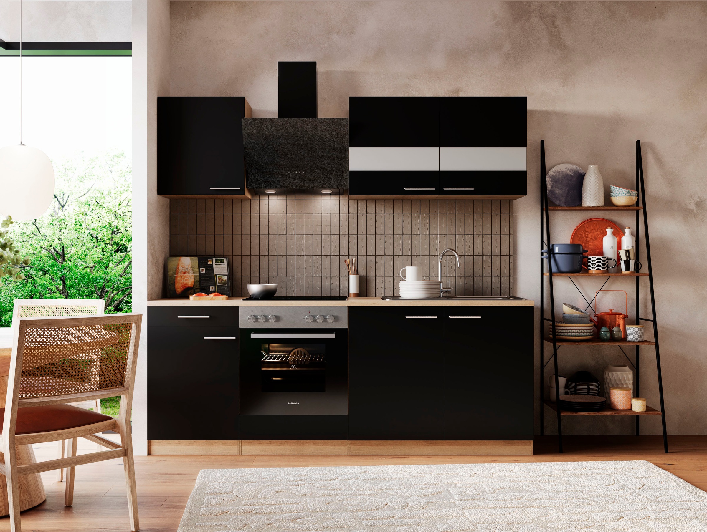 RESPEKTA Küche "Merle" Breite 210 cm, mit Soft-Close, in exklusiver Konfigu günstig online kaufen