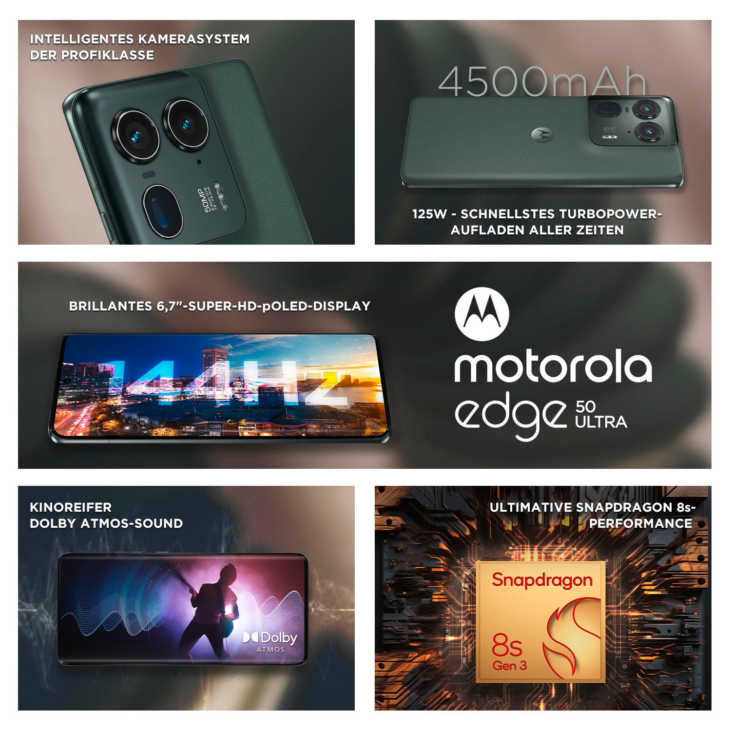 Motorola Smartphone »edge50 ultra« forest grey