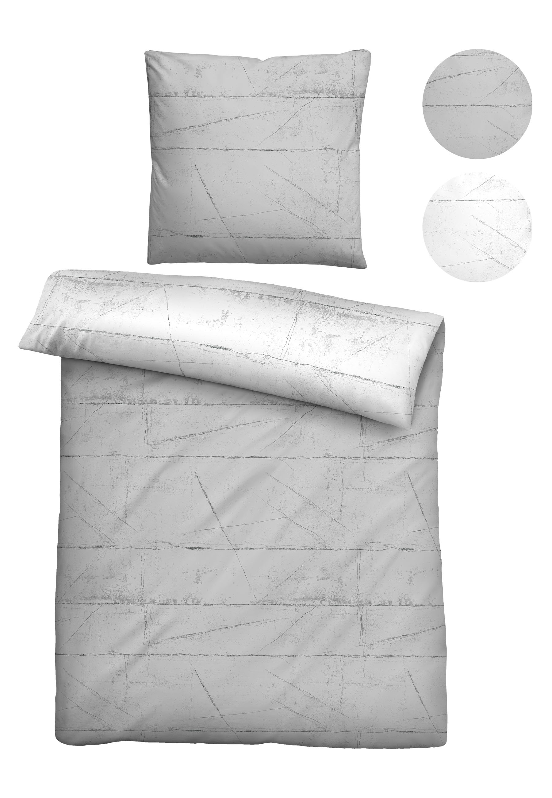 Biberna Wendebettwäsche "0614509" 2 Stk. tlg. feiner Glanz + weicher Griff, günstig online kaufen
