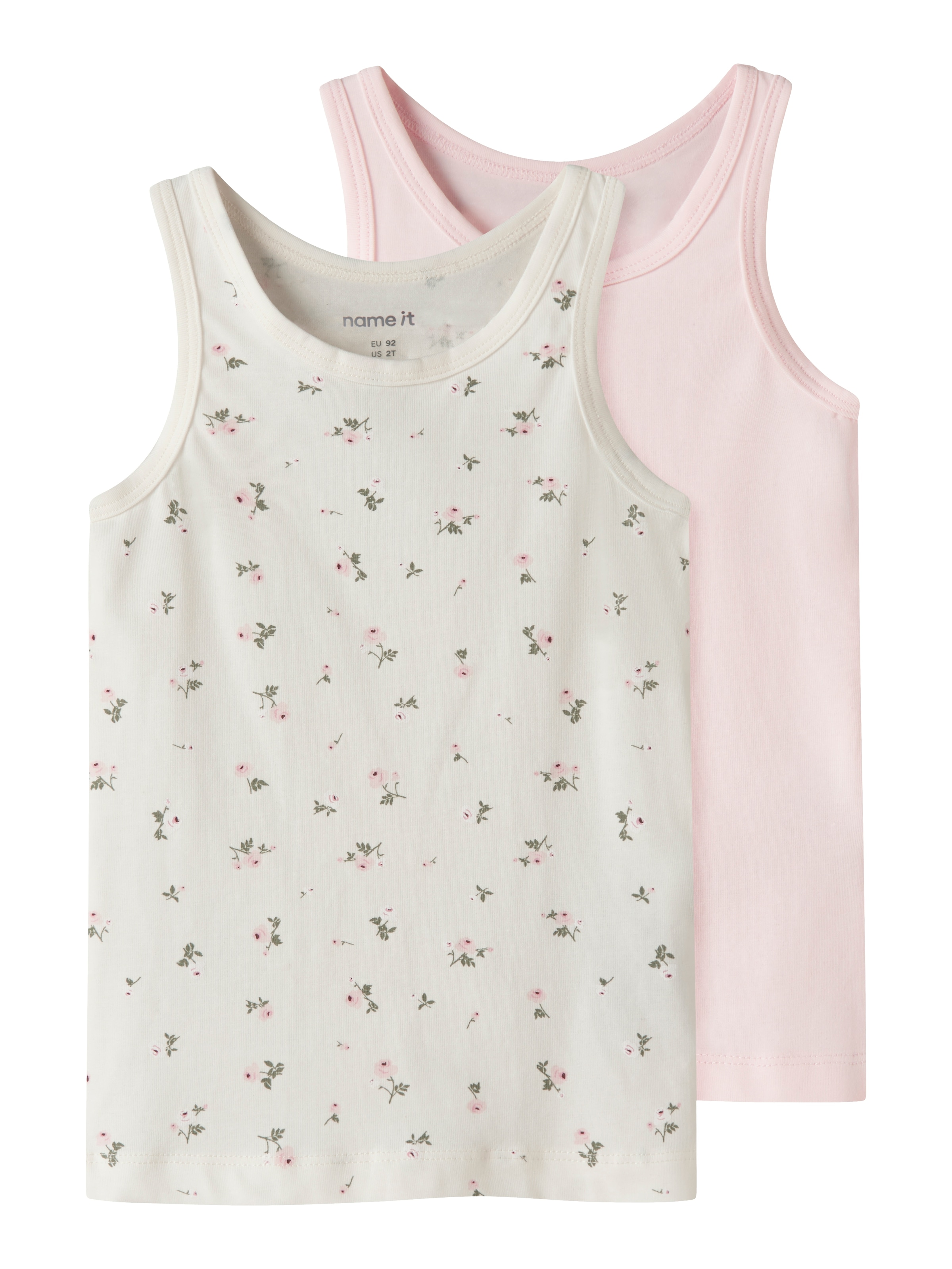 Name It Unterhemd "NMFTANK TOP 2P JET STREAM FLOWER NOOS" Packung, 2 Stk.