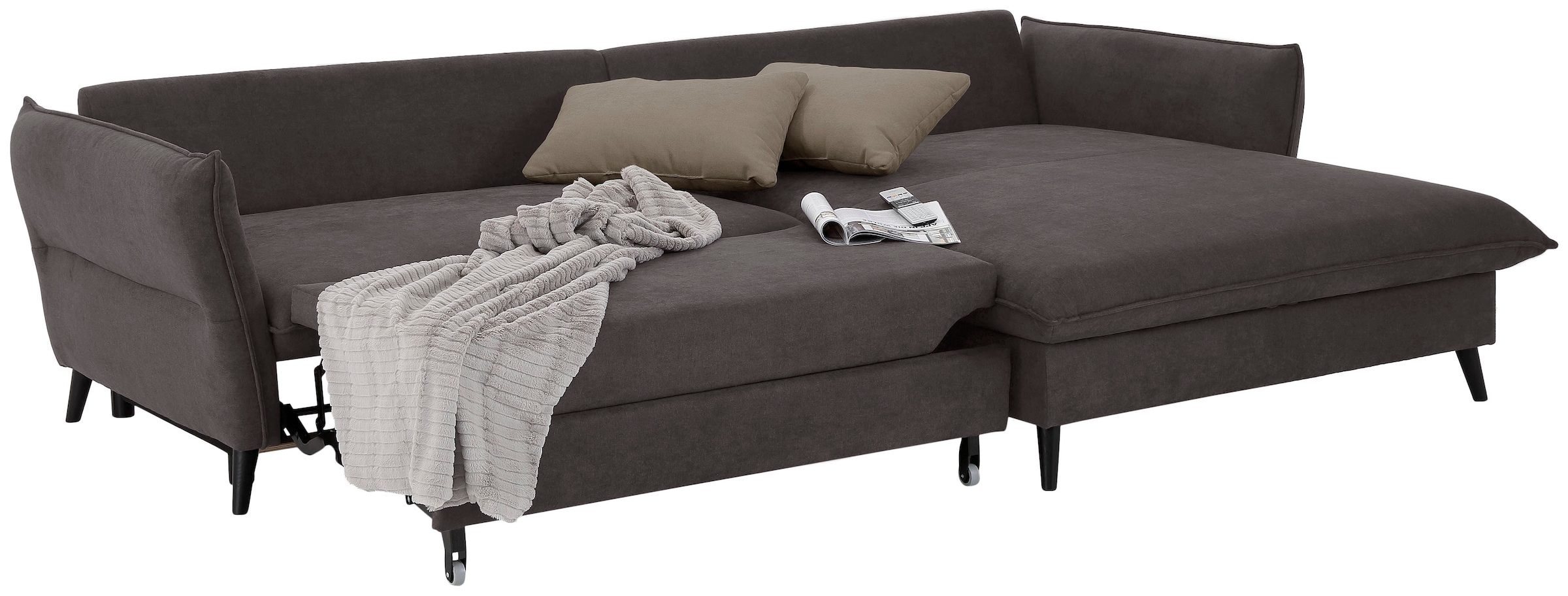 Home affaire Ecksofa »Tirano, L-Form«, wahlweise mit Bettfunktion und Bettkasten