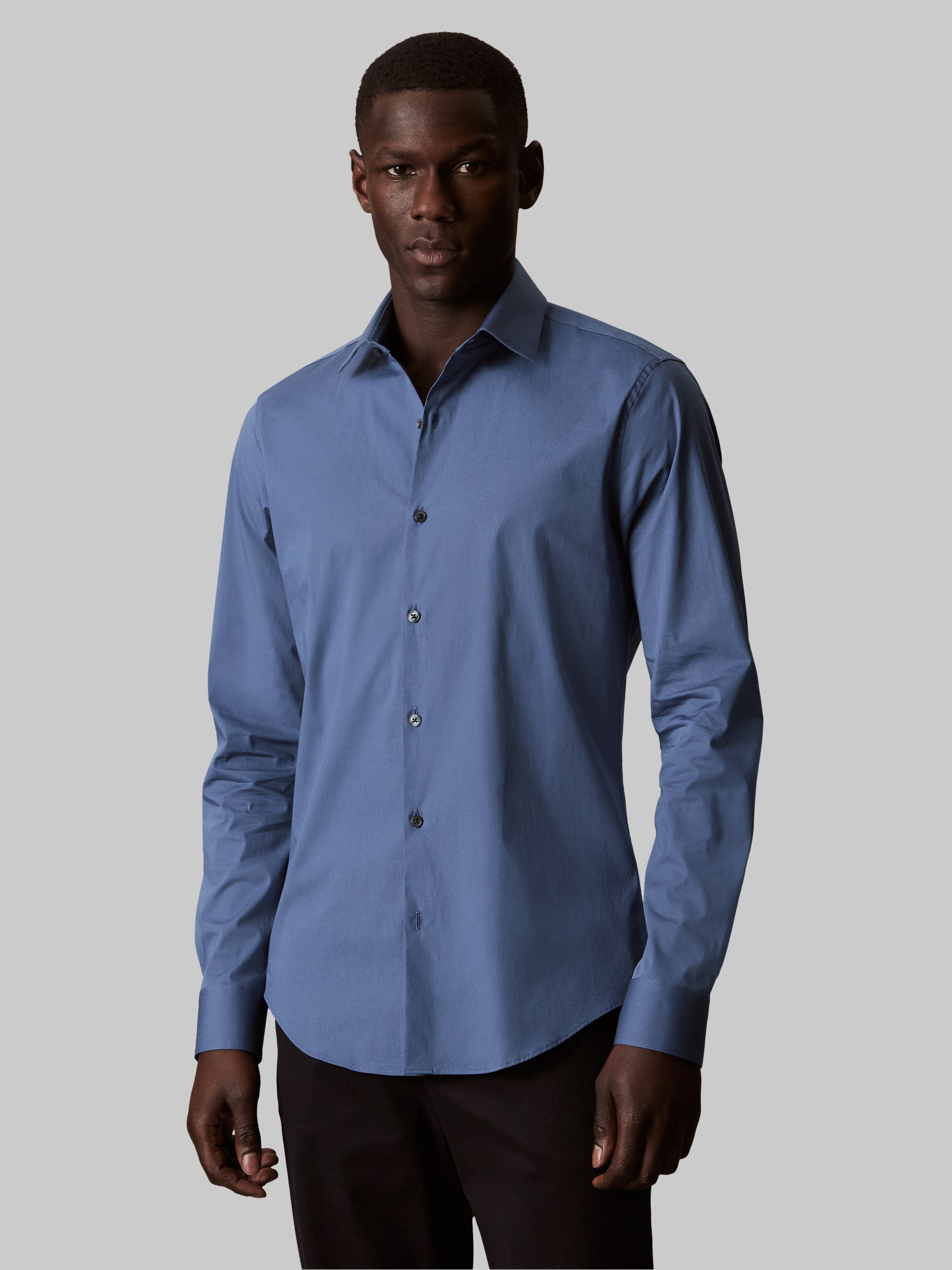 Calvin Klein Businesshemd "SLIM ESSENTIALS POPLIN STR SLD" Hemdkragen, slim fit