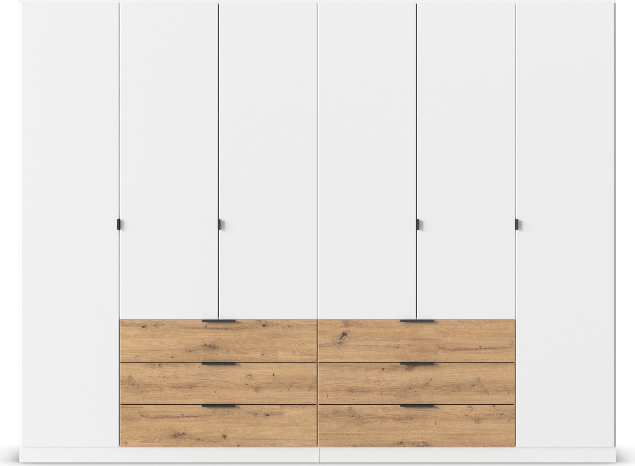 rauch Drehtürenschrank »Kleiderschrank Schrank Garderobe Schlafzimmerschrank DAVOA«, mit farblich abgesetzten Schubkästen in Eiche Artisan MADE IN GERMANY